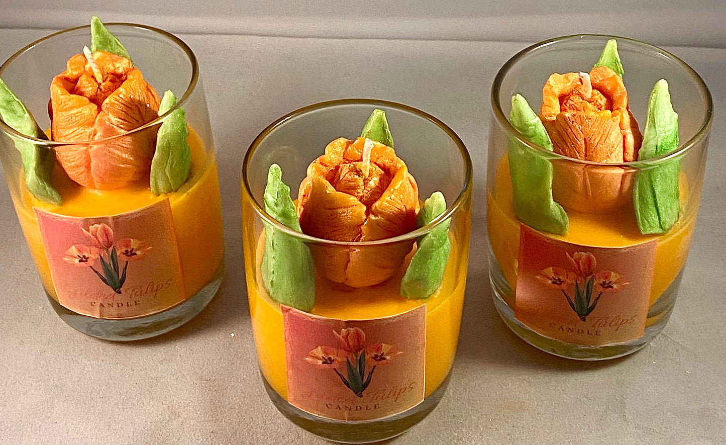 Gilded Tulips (Orange)Candles