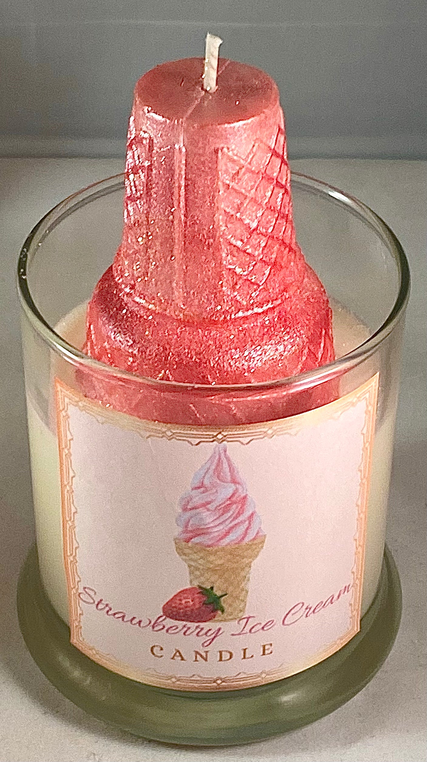 Strawberry Ice Cream Candle