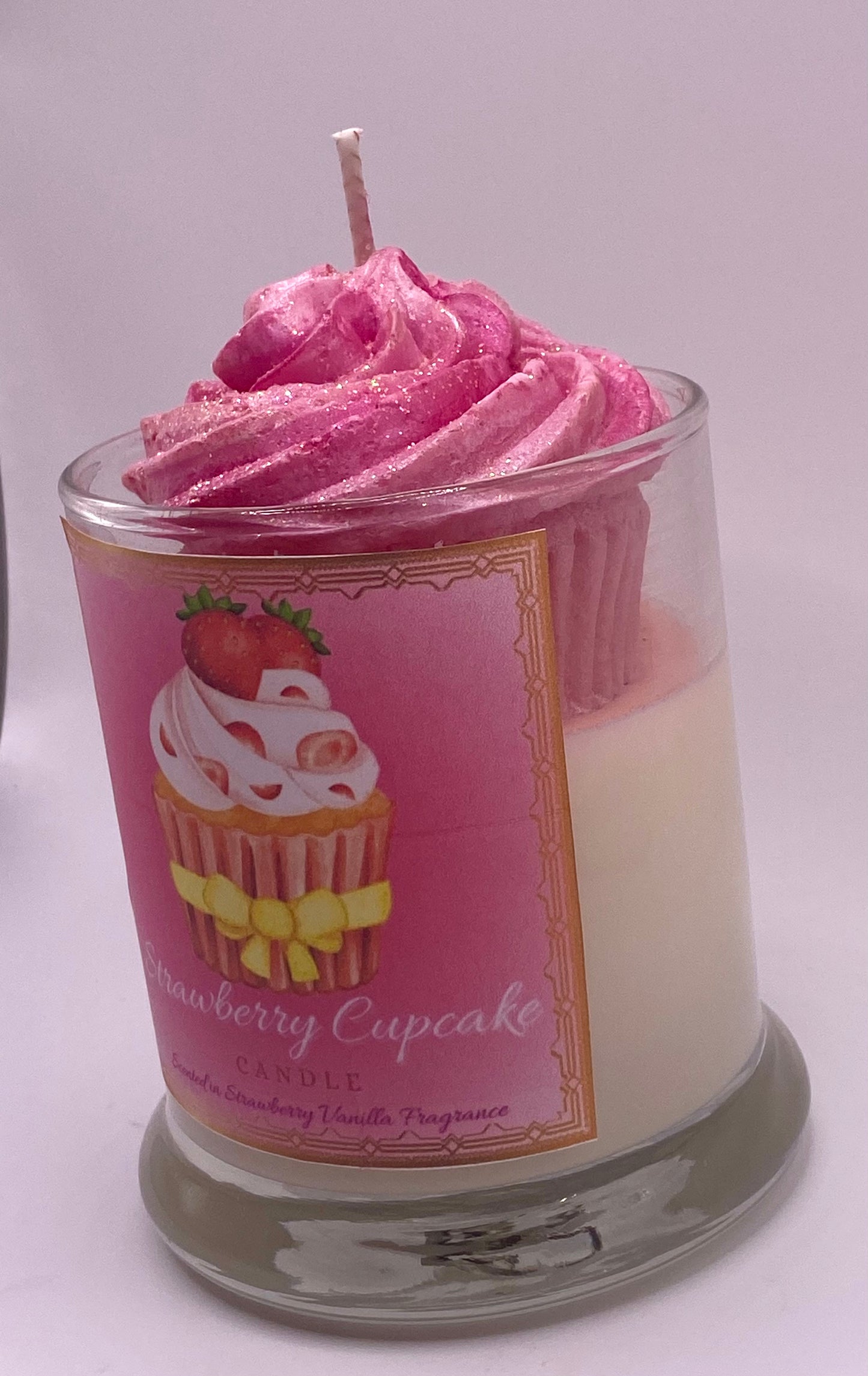 Strawberry Cupcake Candle