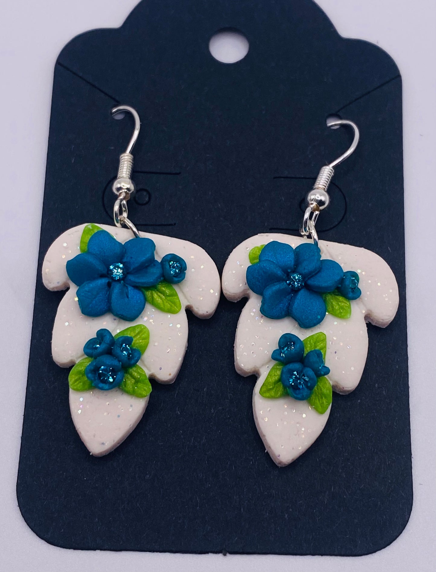 Blue Flower Earrings 003