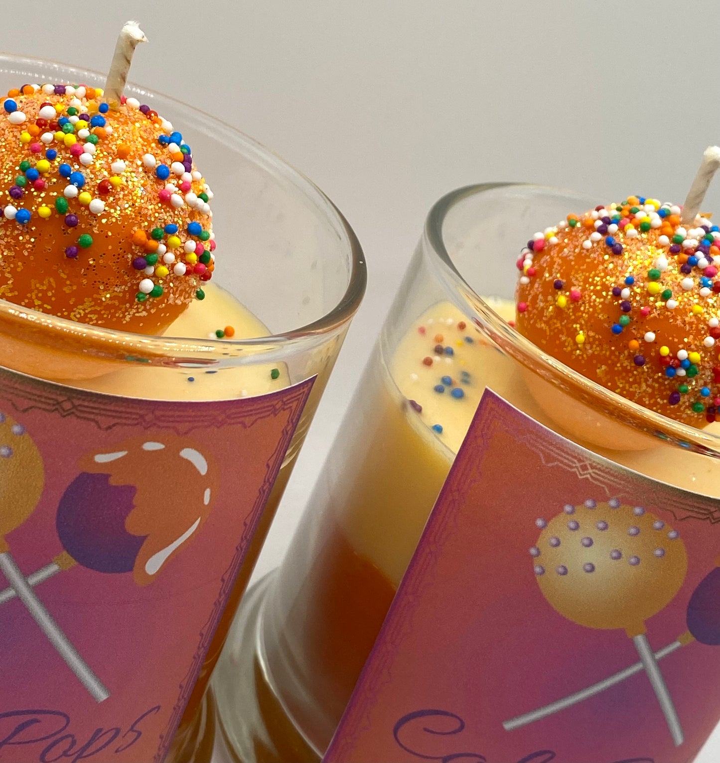 Orange Cake Pop Candles