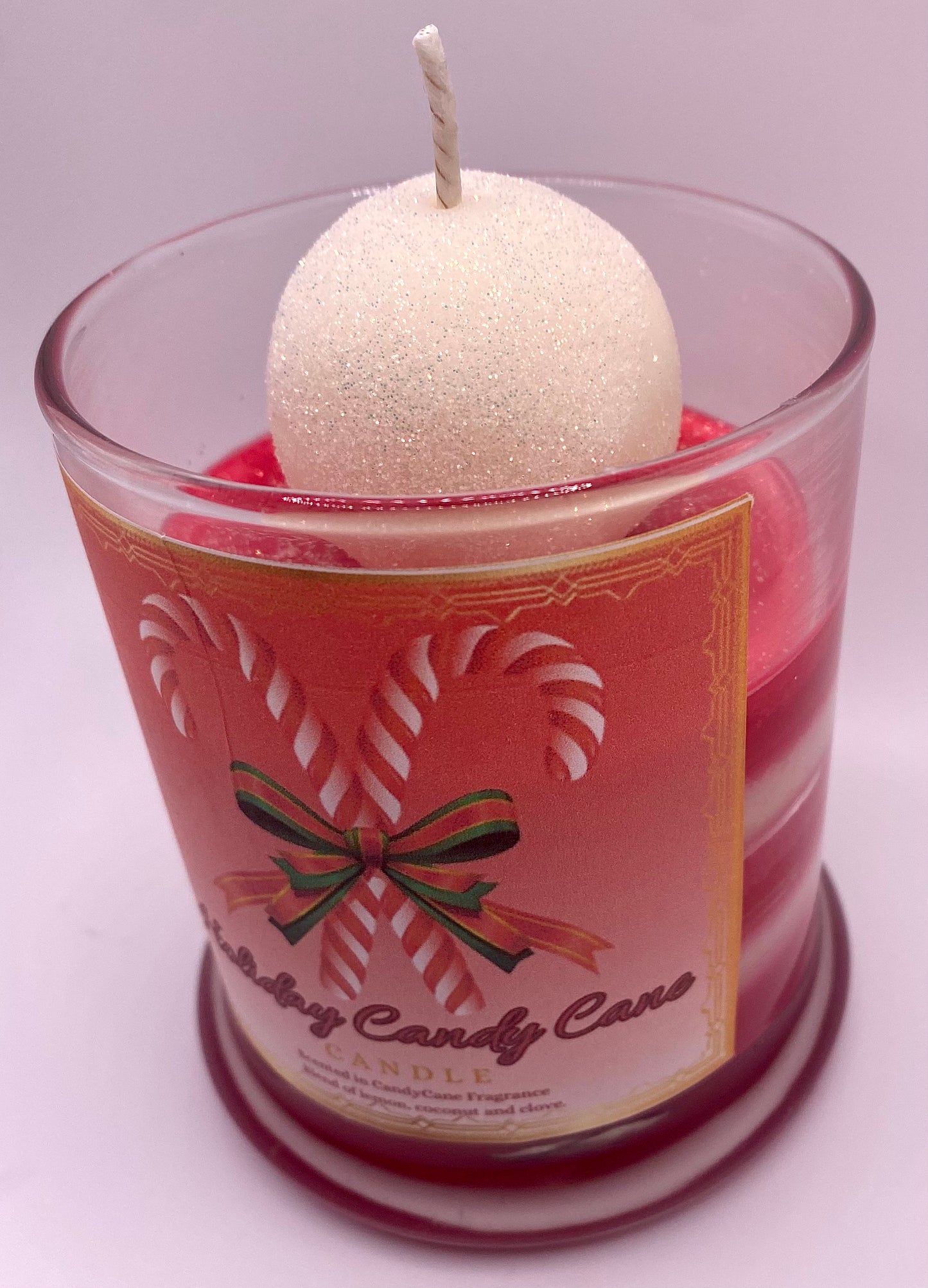 Holiday Candy Cane Candles