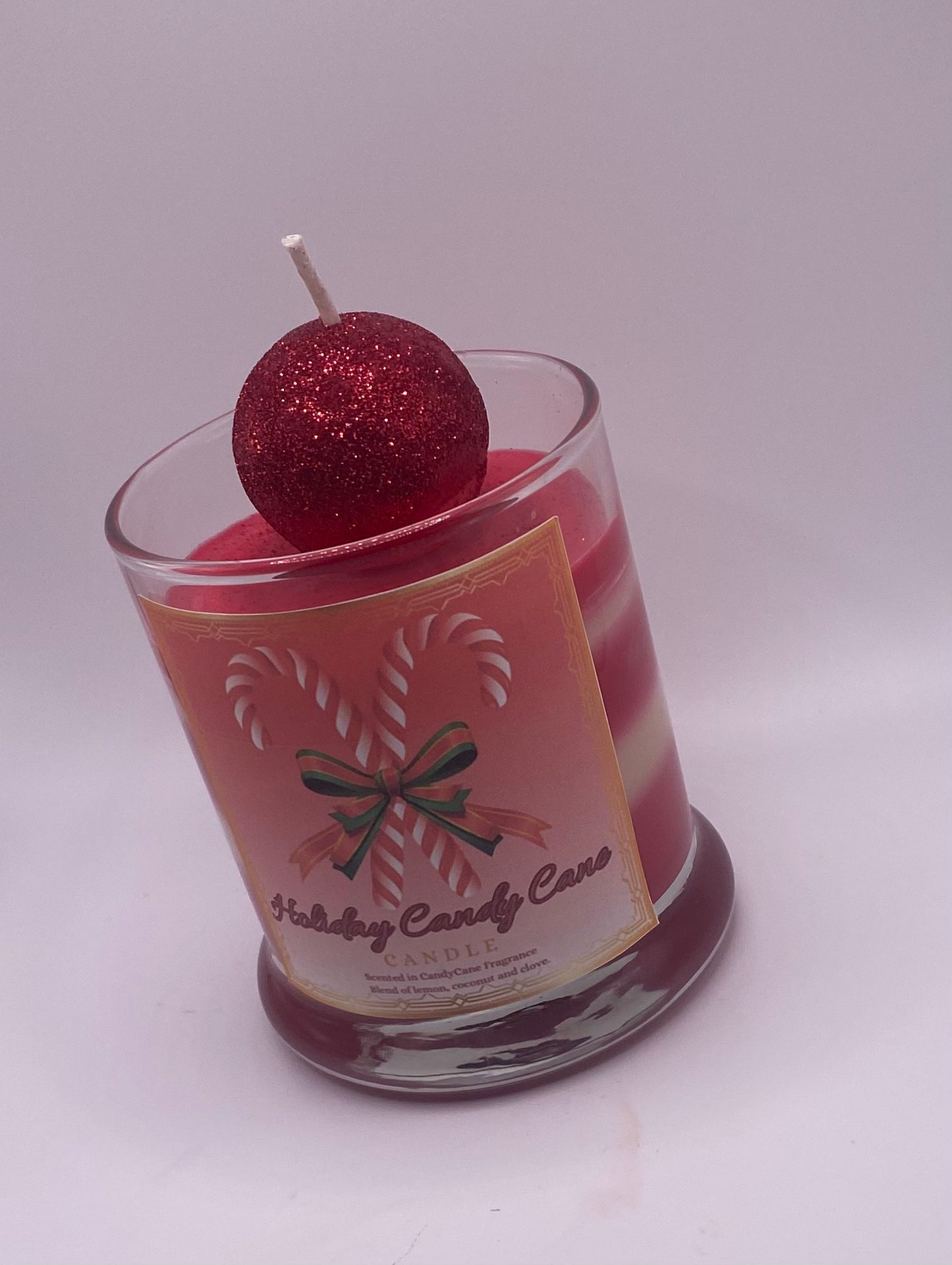 Holiday Candy Cane Candles