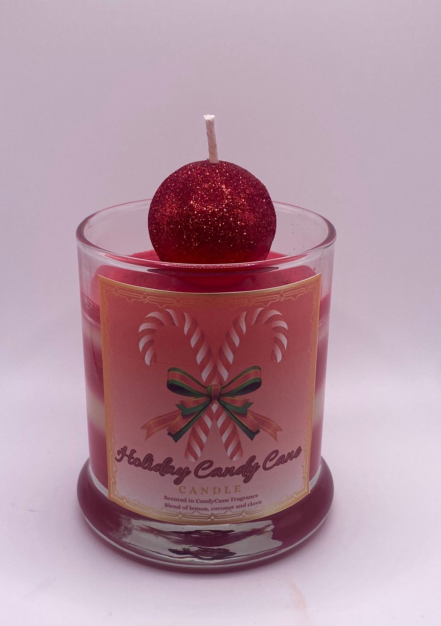 Holiday Candy Cane Candles