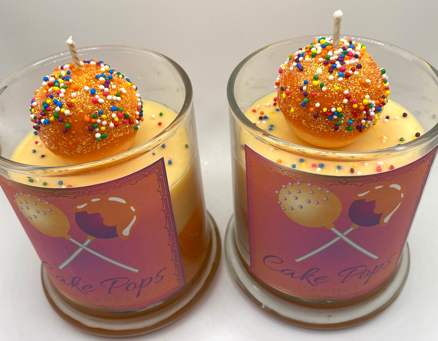 Orange Cake Pop Candles