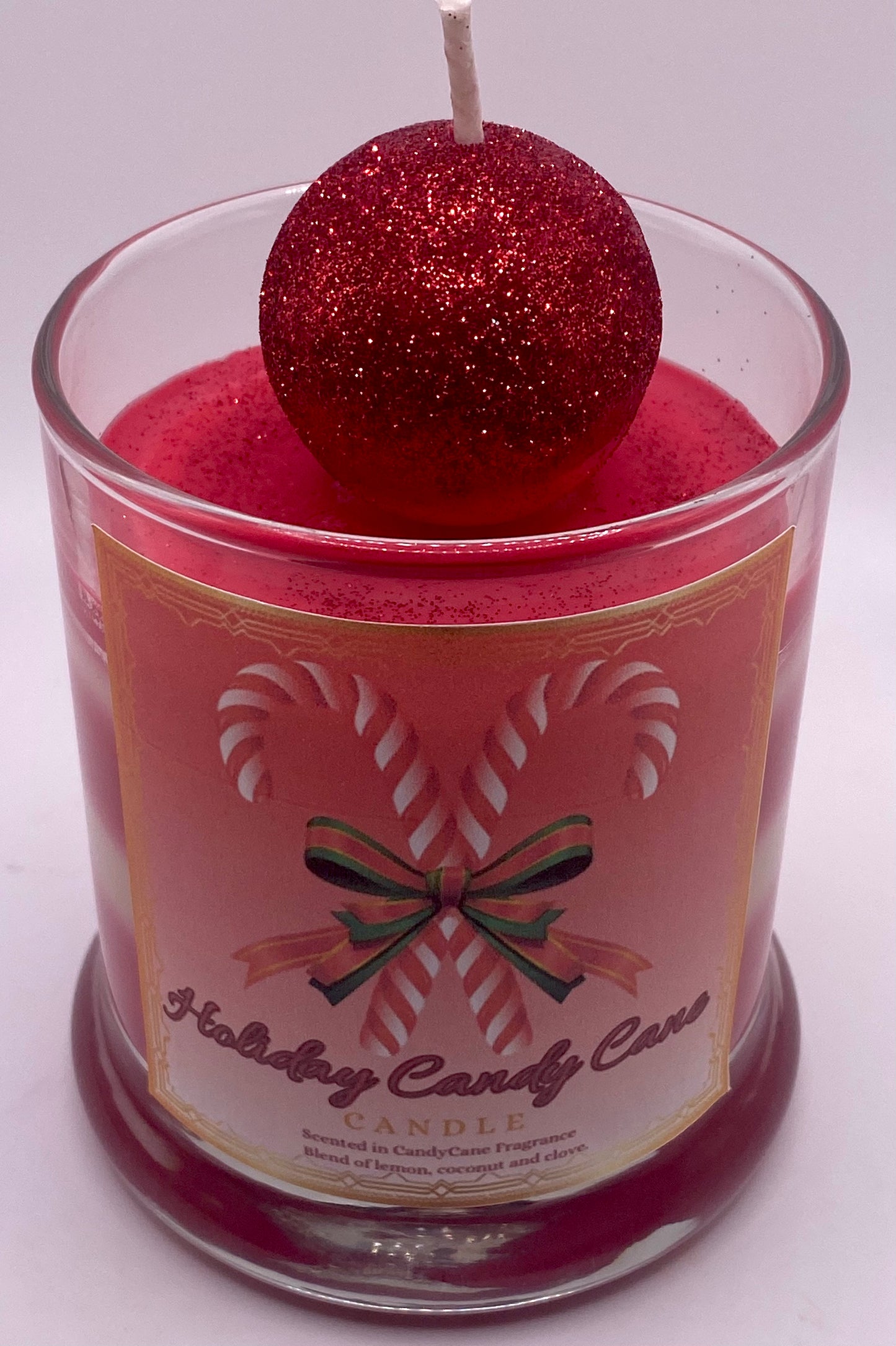 Holiday Candy Cane Candles