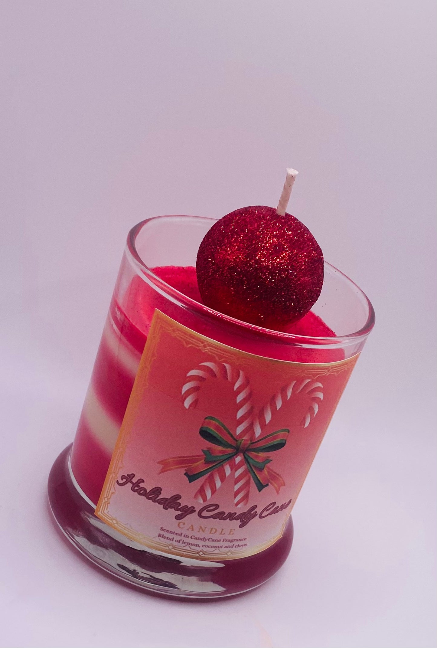 Holiday Candy Cane Candles