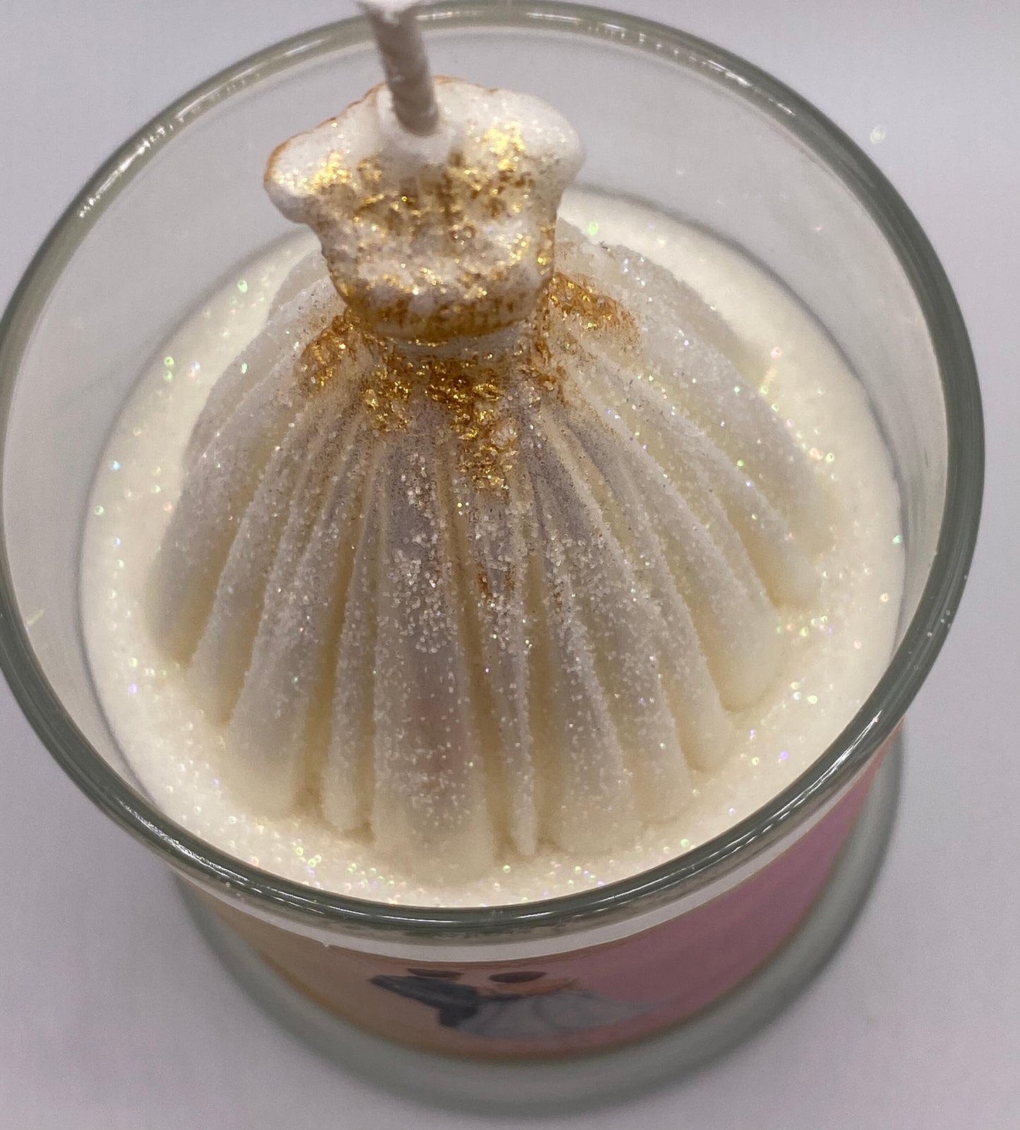 Gold Wedding Dress Candles