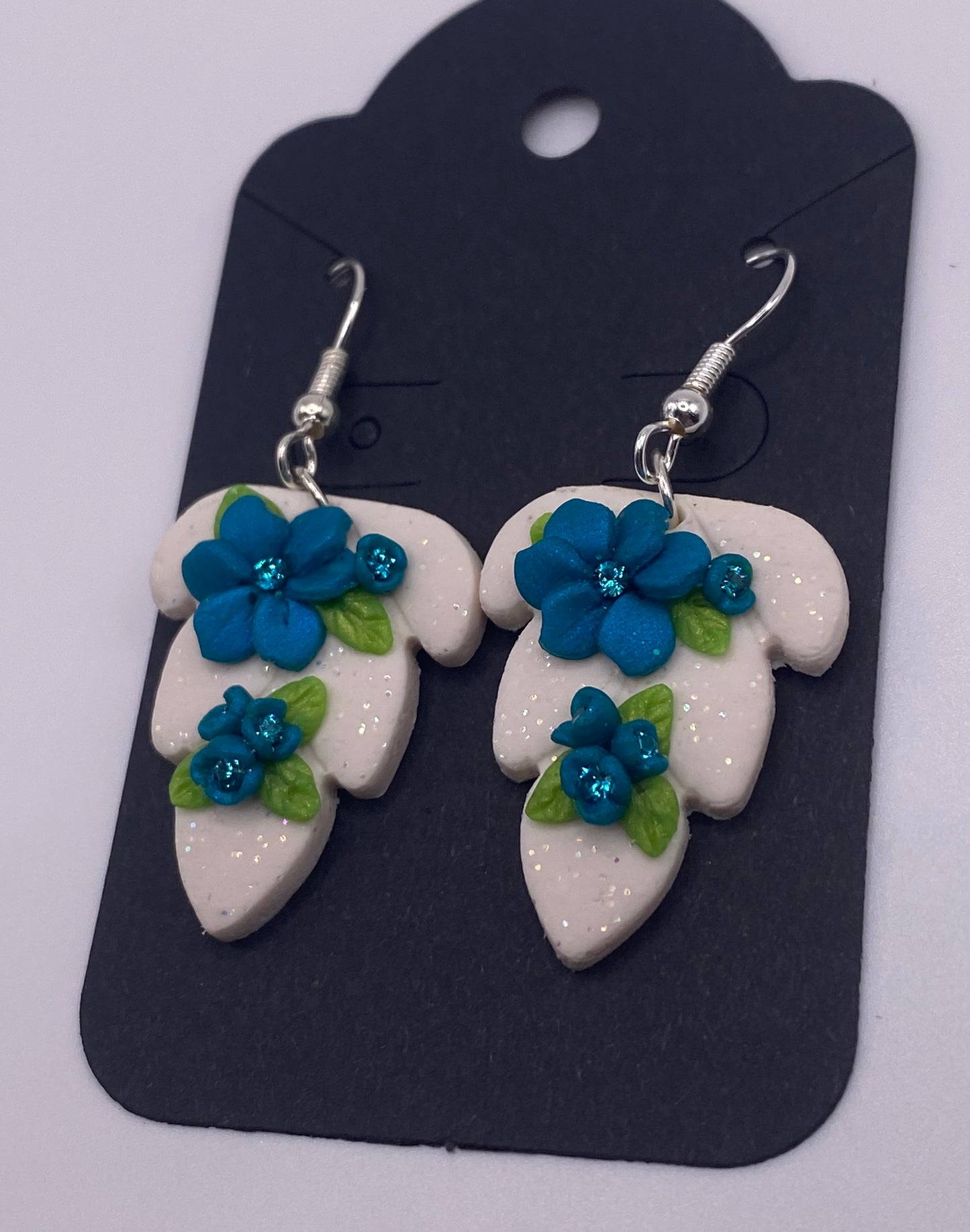 Blue Flower Earrings 003