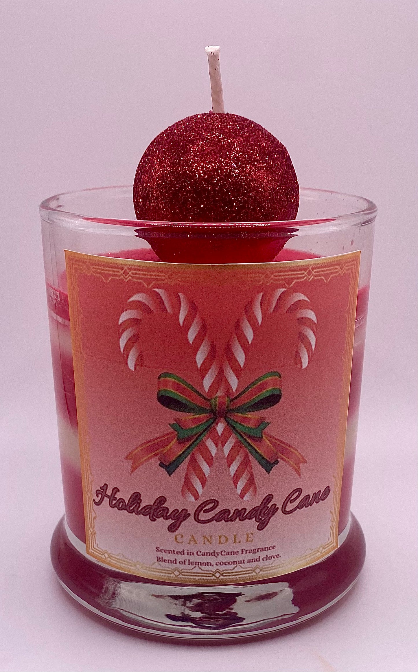 Holiday Candy Cane Candles