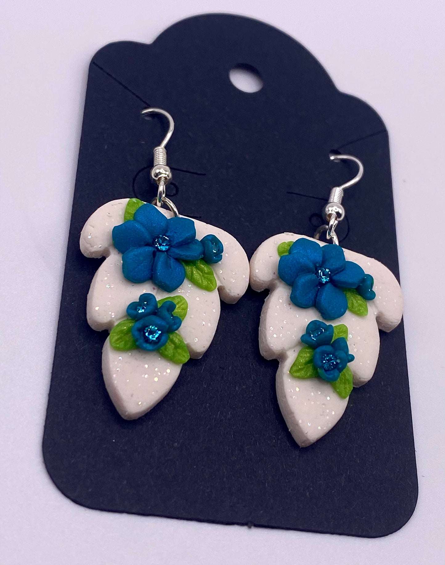 Blue Flower Earrings 003