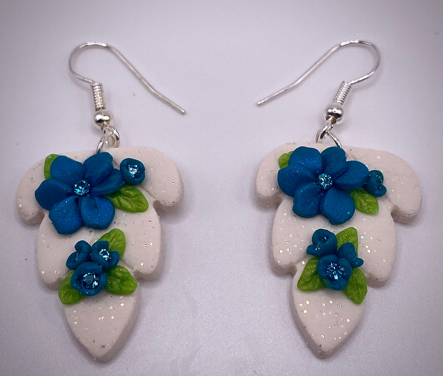 Blue Flower Earrings 003