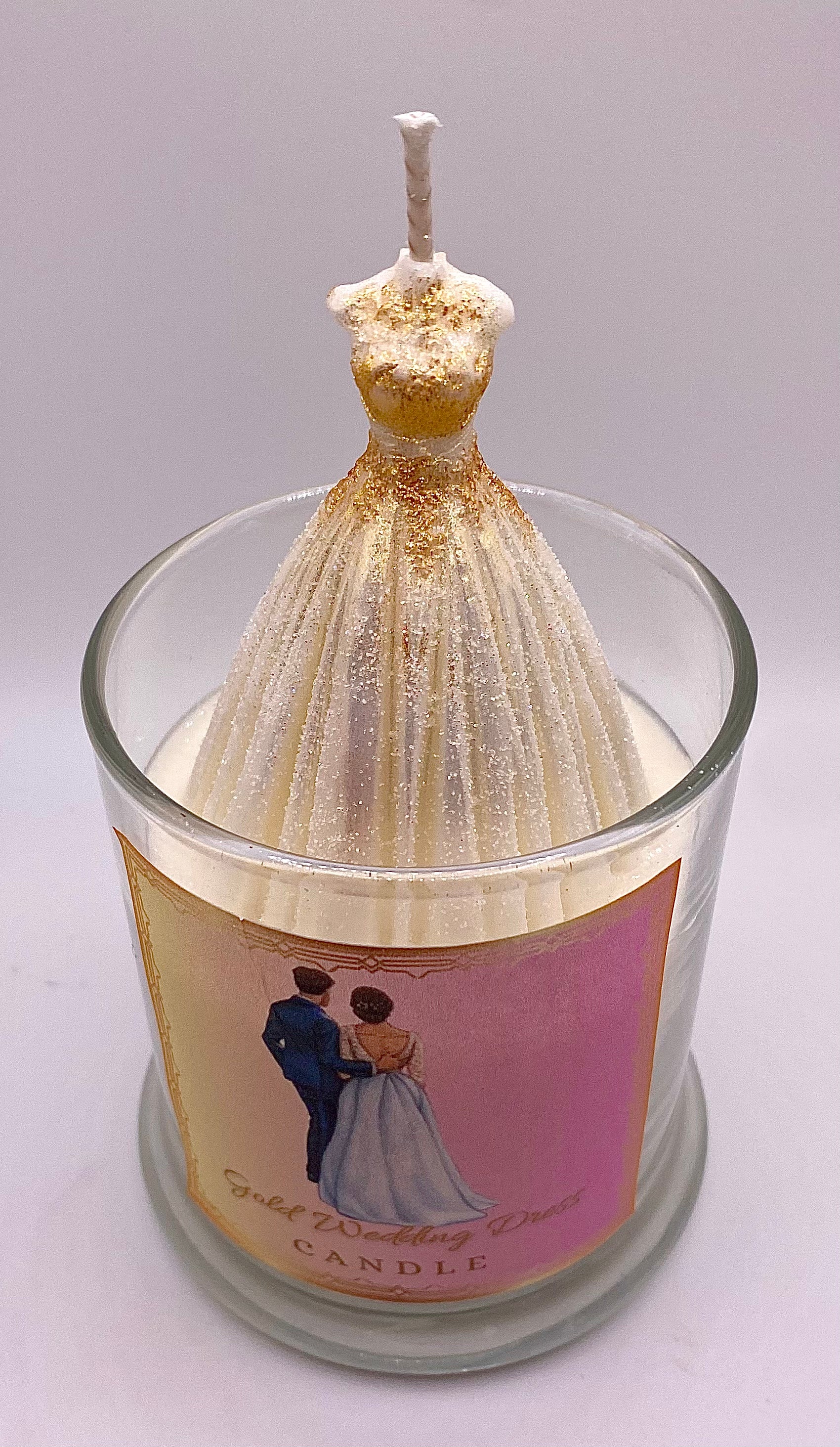 party dress candle scent Bridal Dress Candles Elegant Wedding Gown-Inspired Dcor