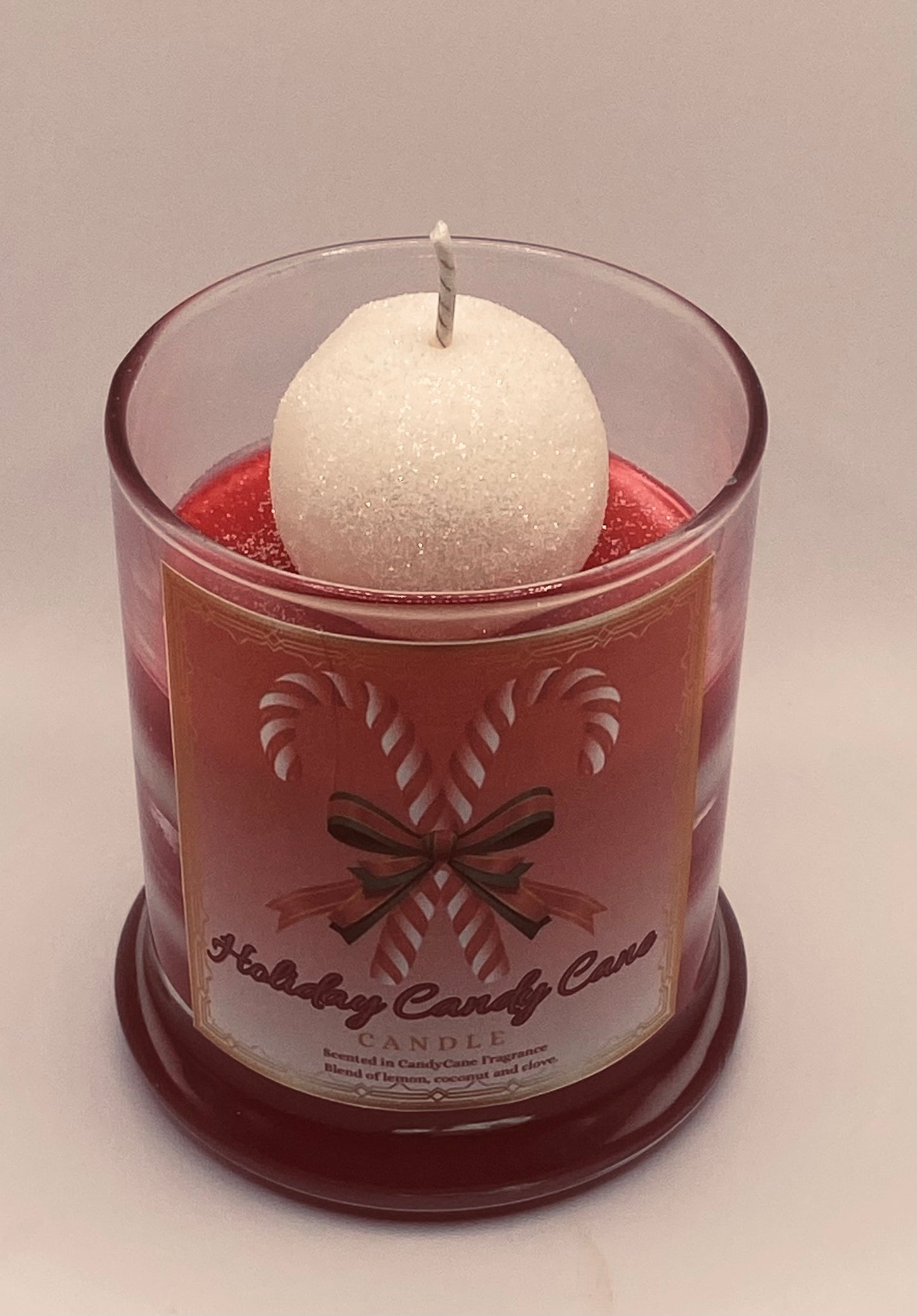 Holiday Candy Cane Candles