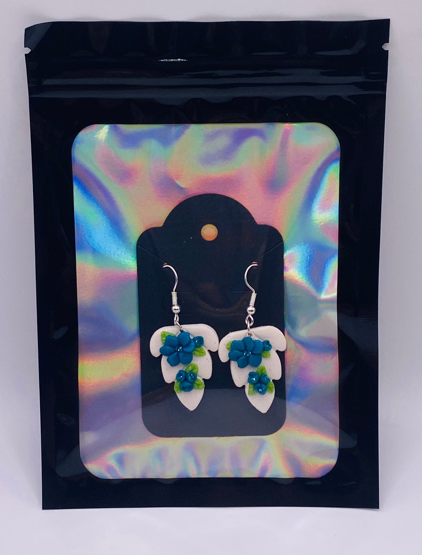 Blue Flower Earrings 003