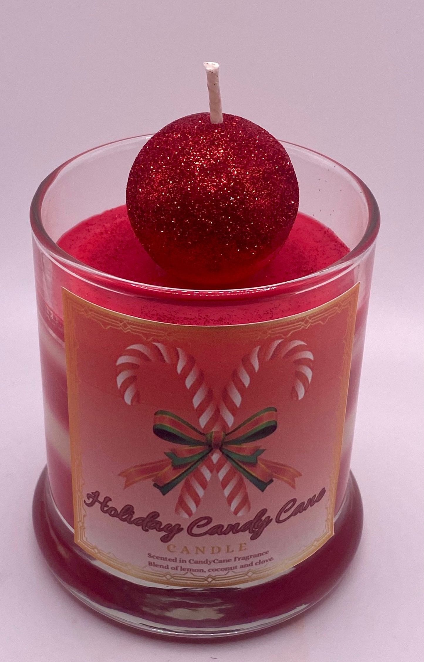 Holiday Candy Cane Candles