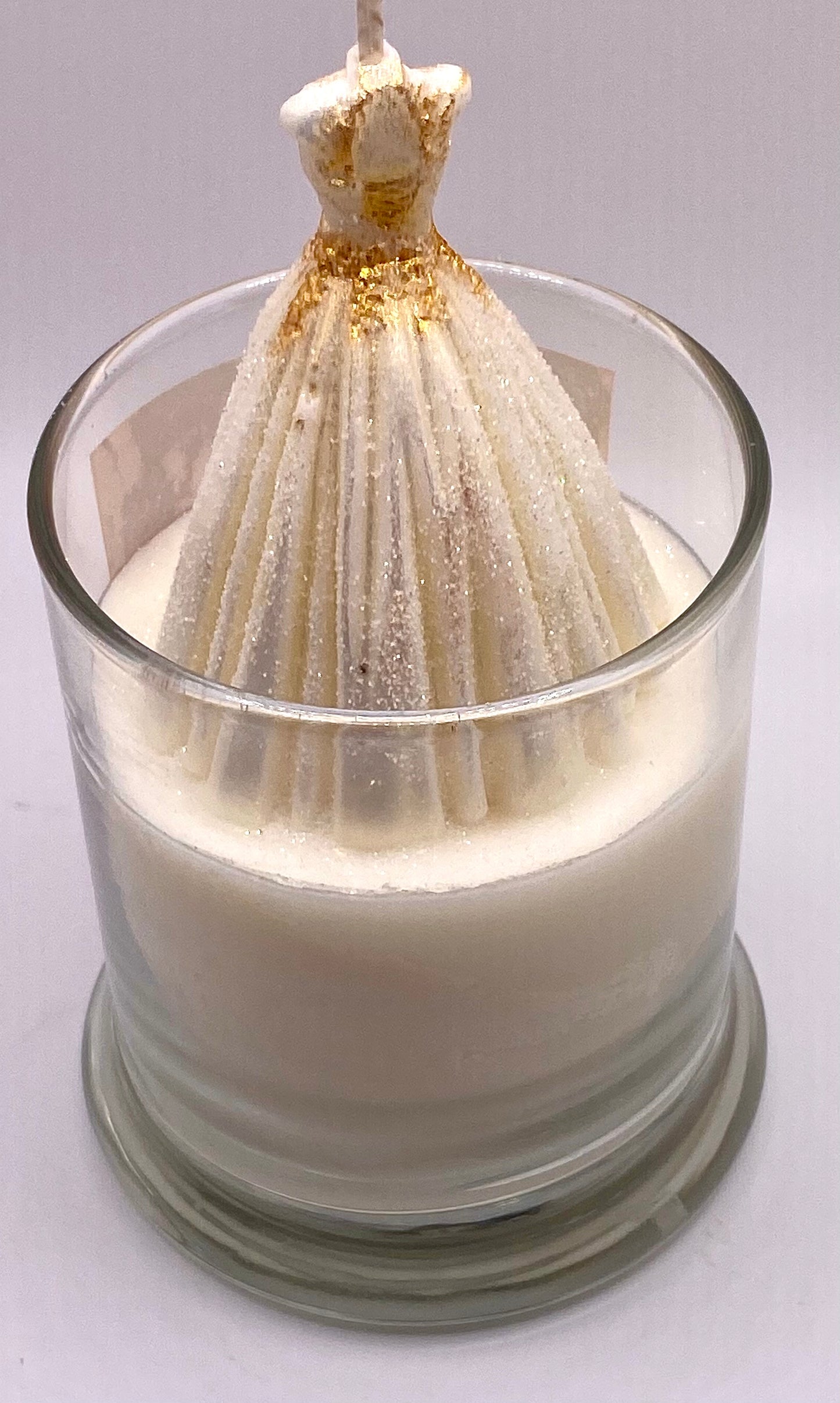 Gold Wedding Dress Candles