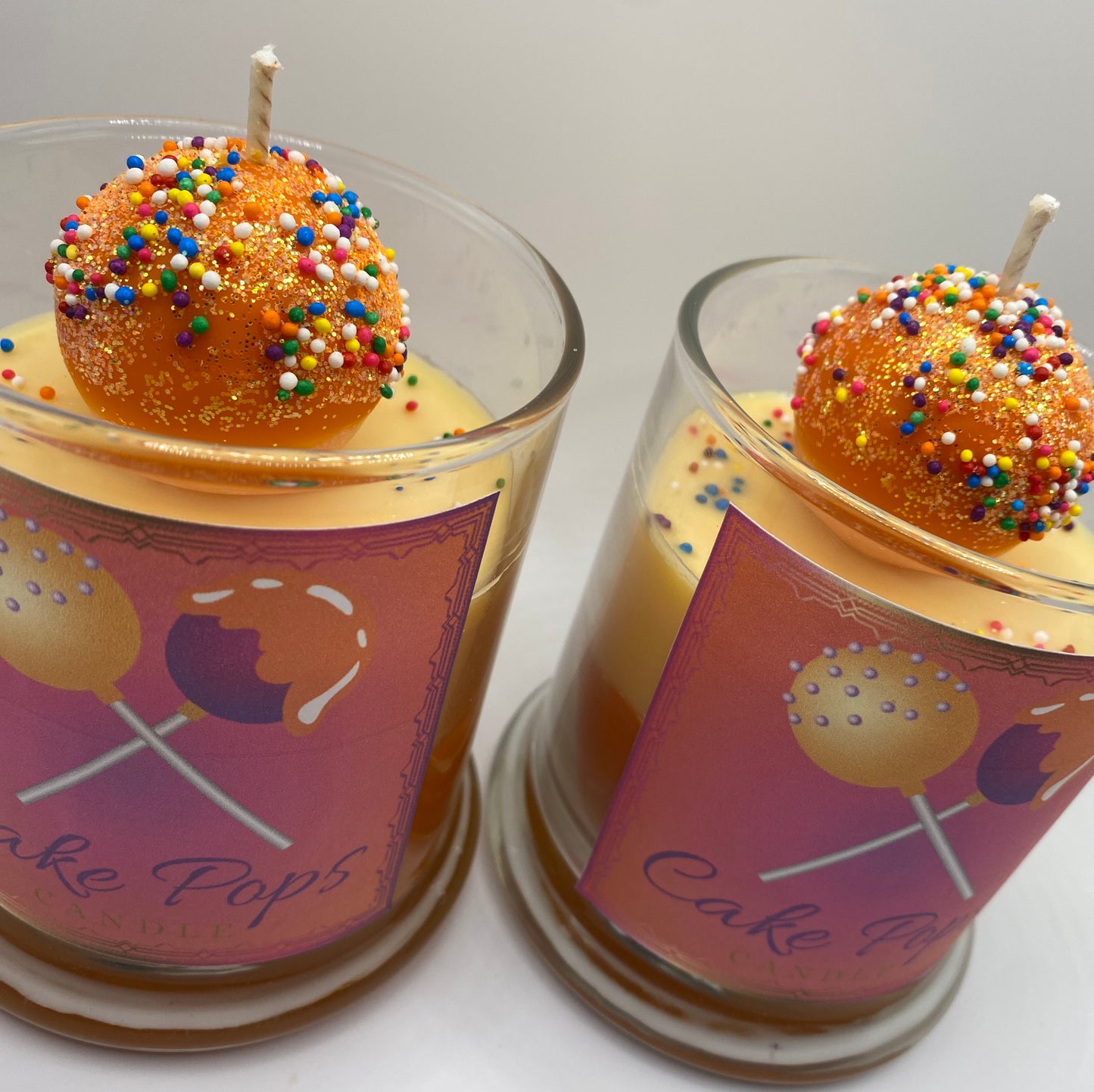 Orange Cake Pop Candles