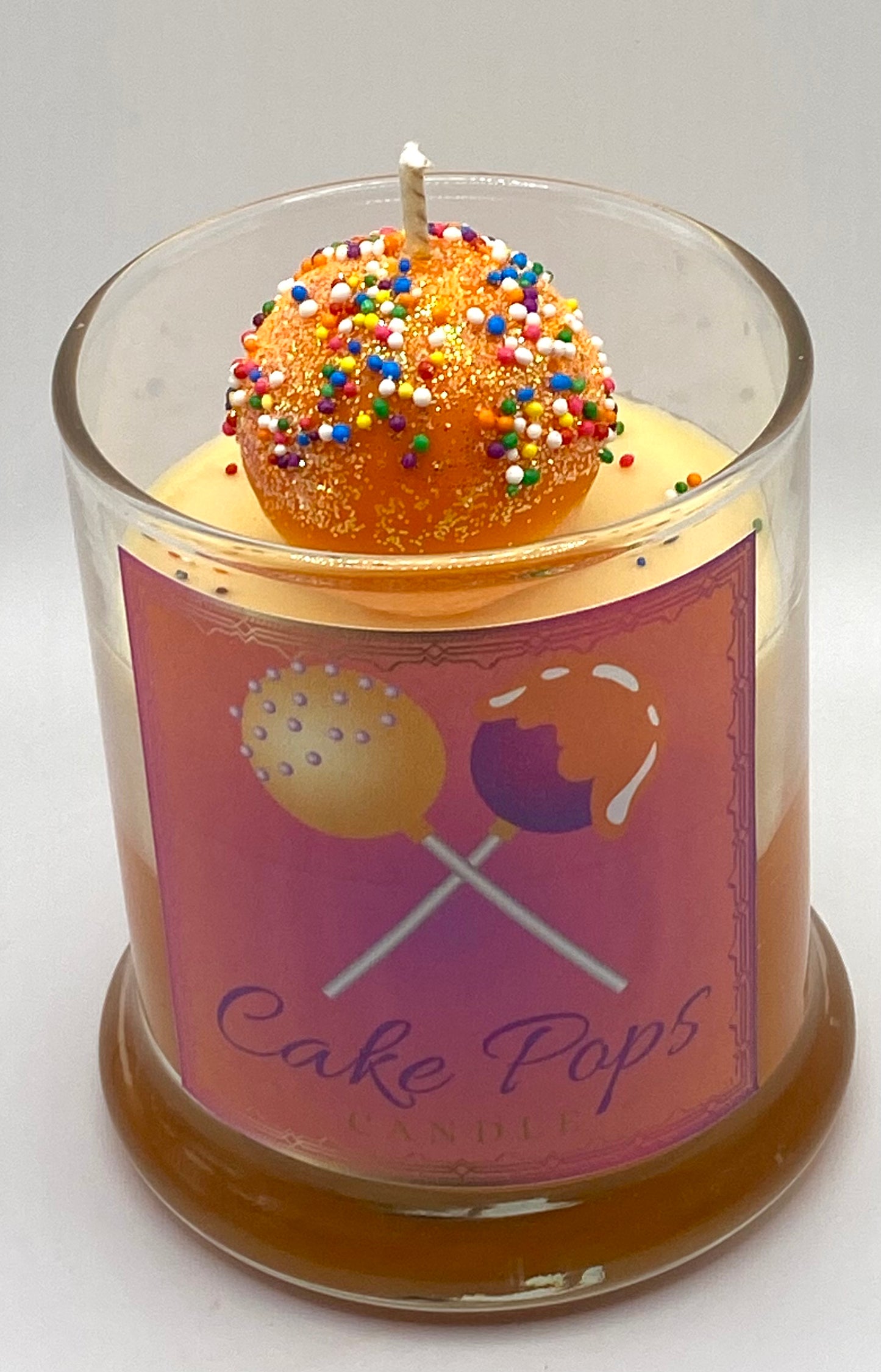 Orange Cake Pop Candles