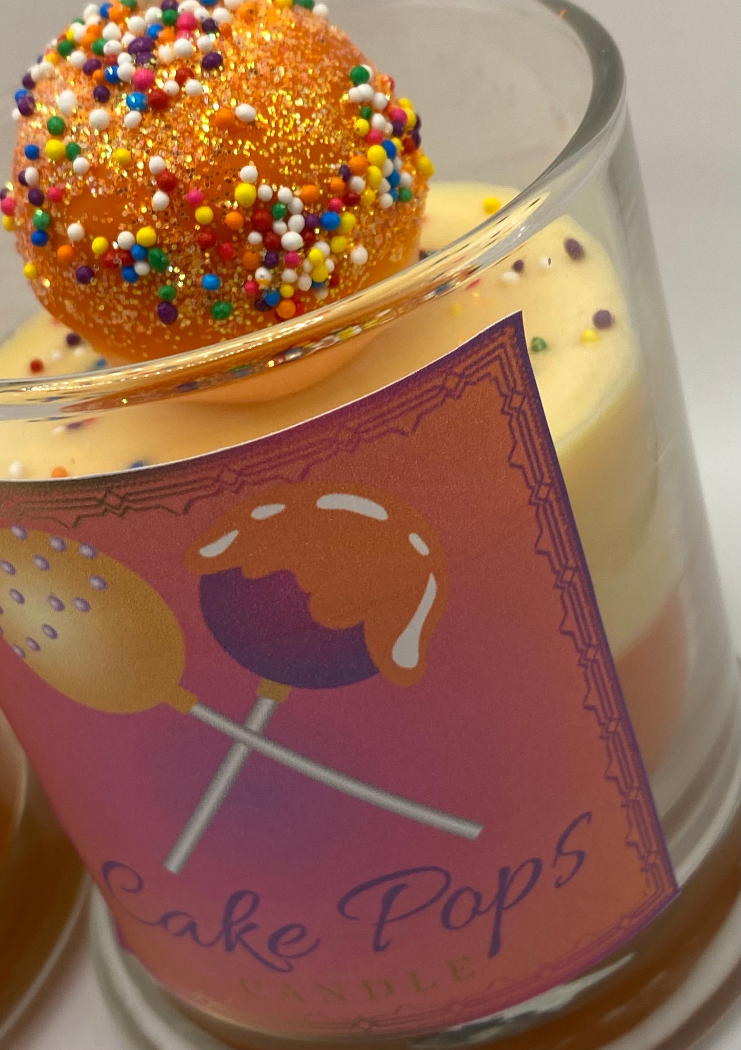 Orange Cake Pop Candles