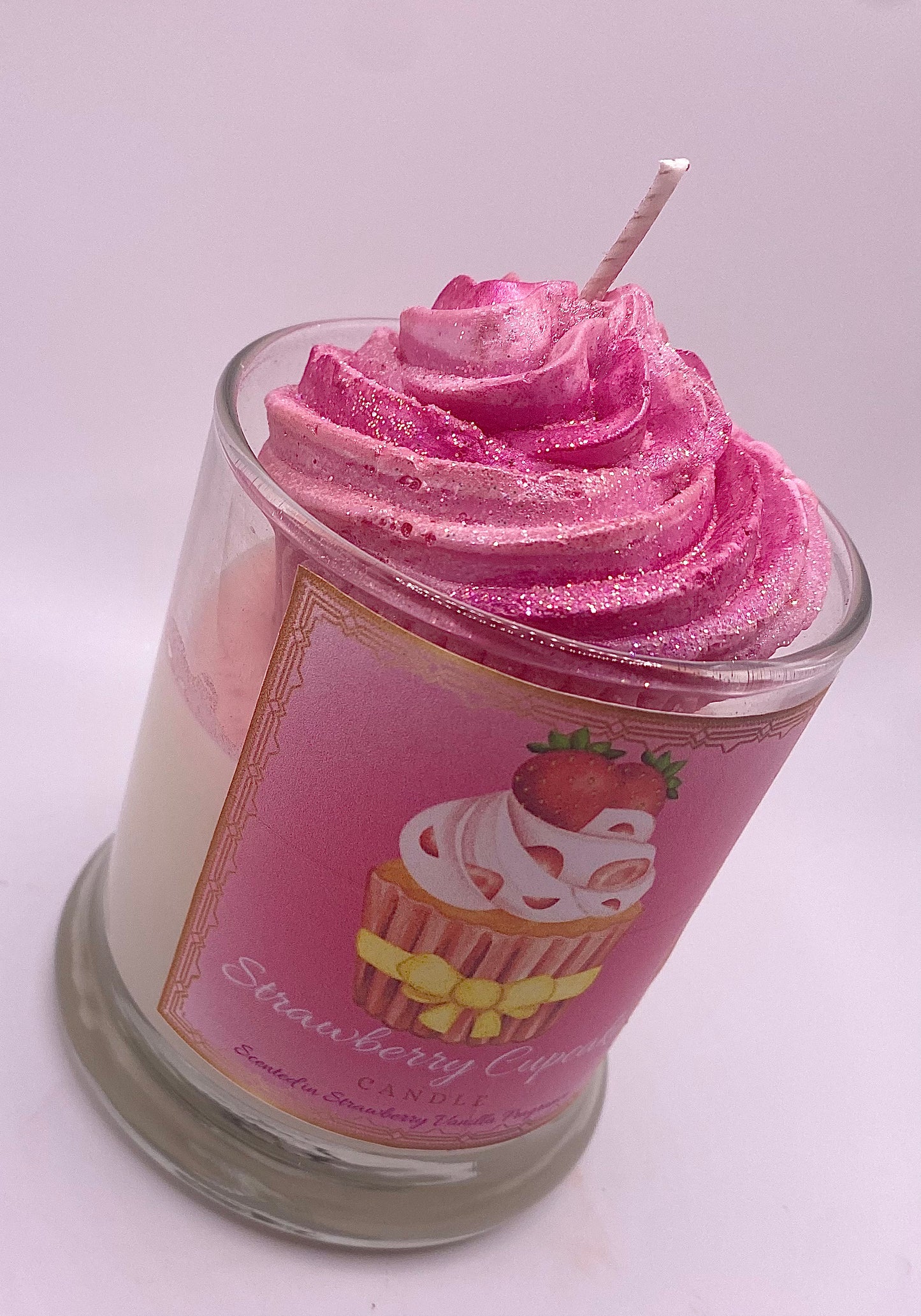 Strawberry Cupcake Candle