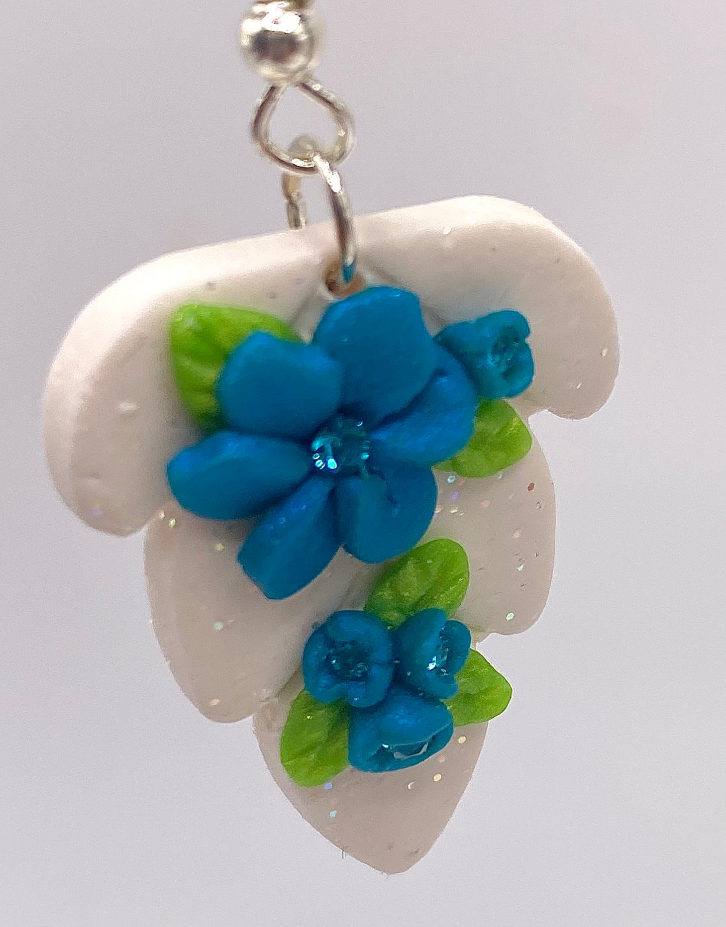 Blue Flower Earrings 003