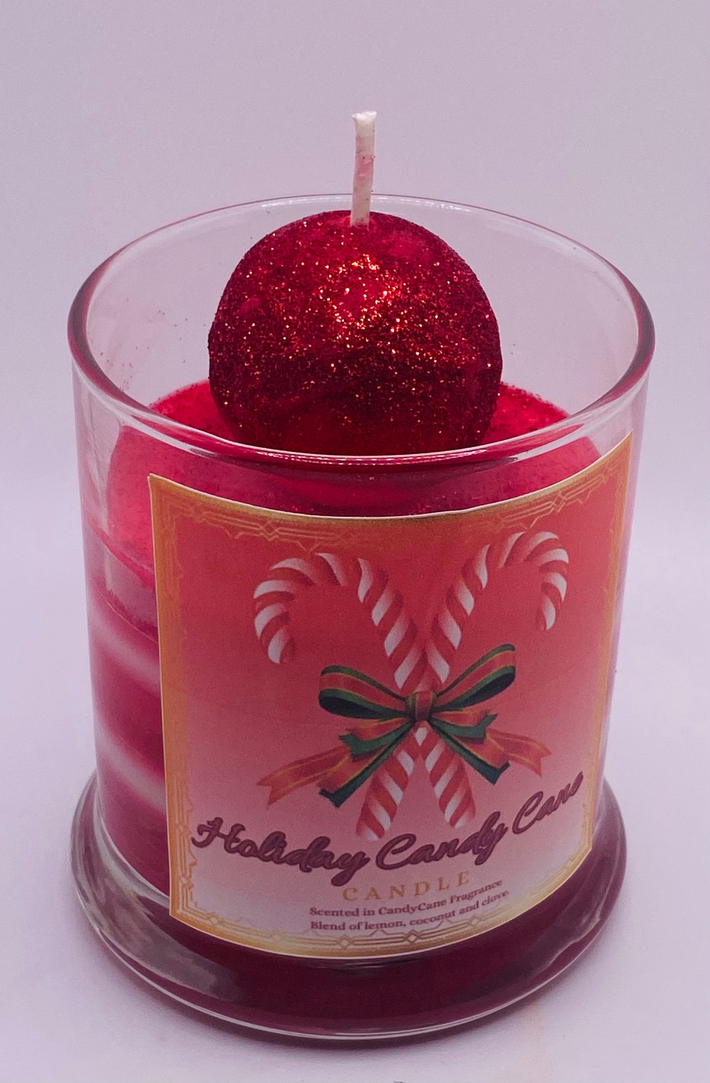 Holiday Candy Cane Candles