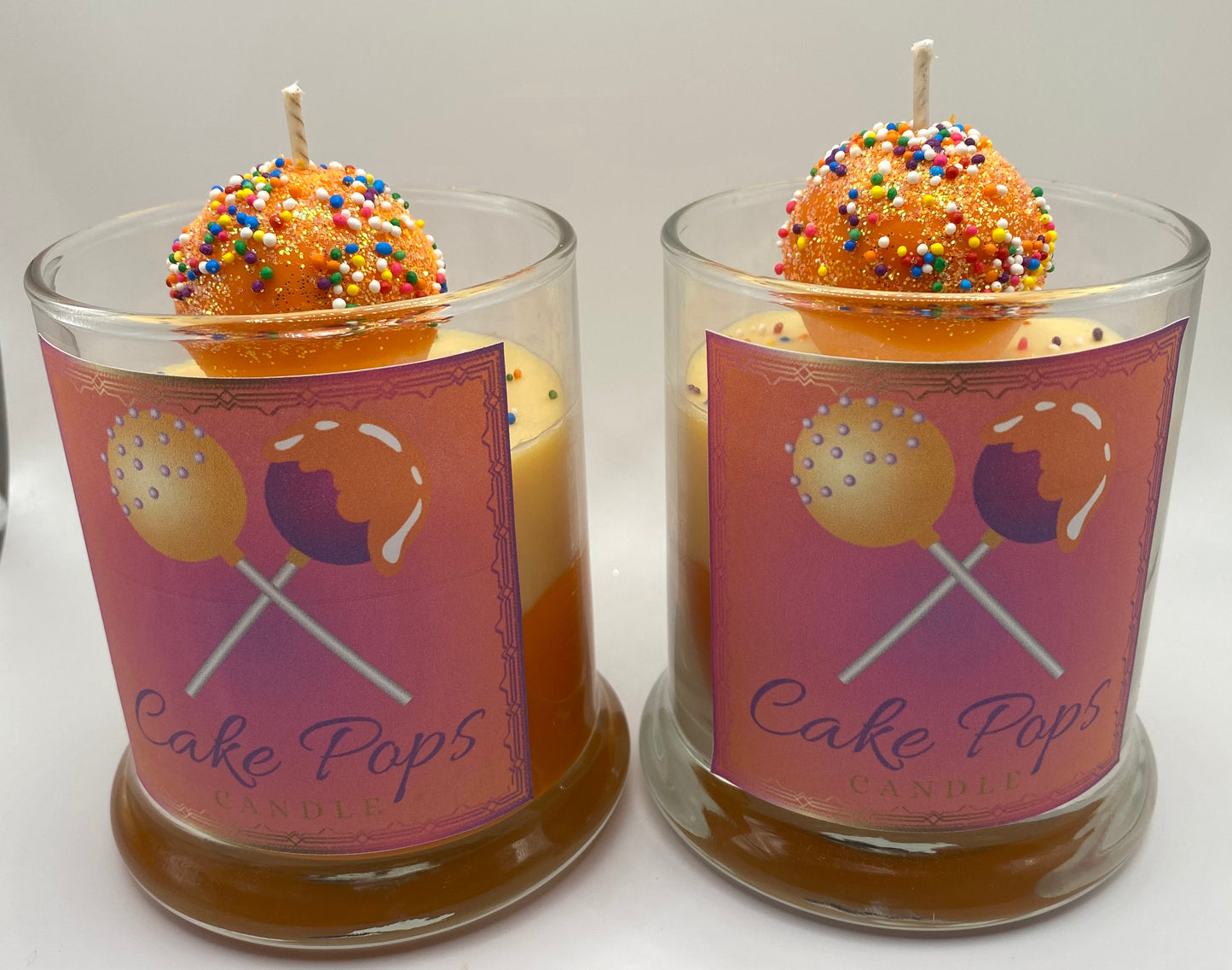 Orange Cake Pop Candles