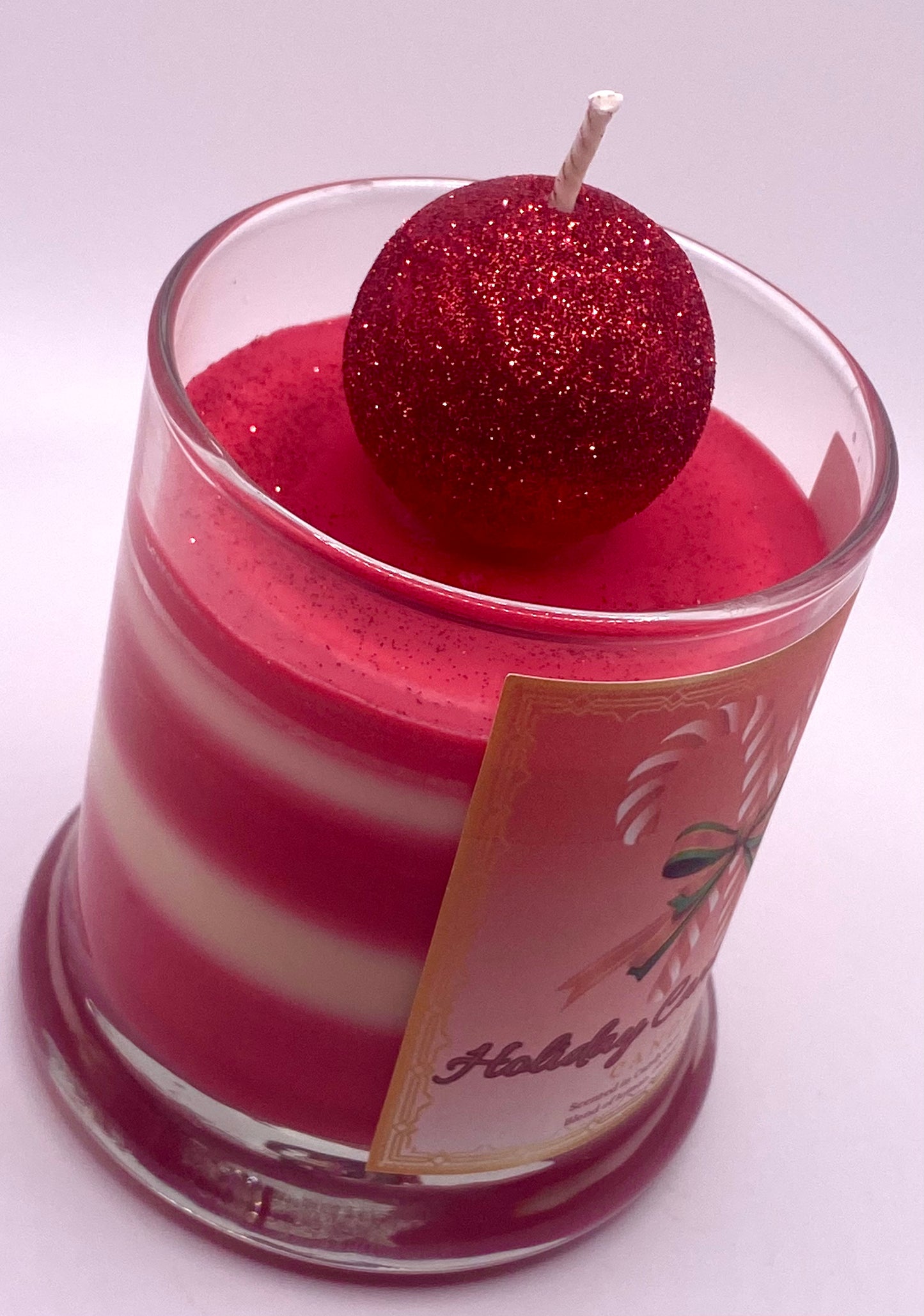 Holiday Candy Cane Candles