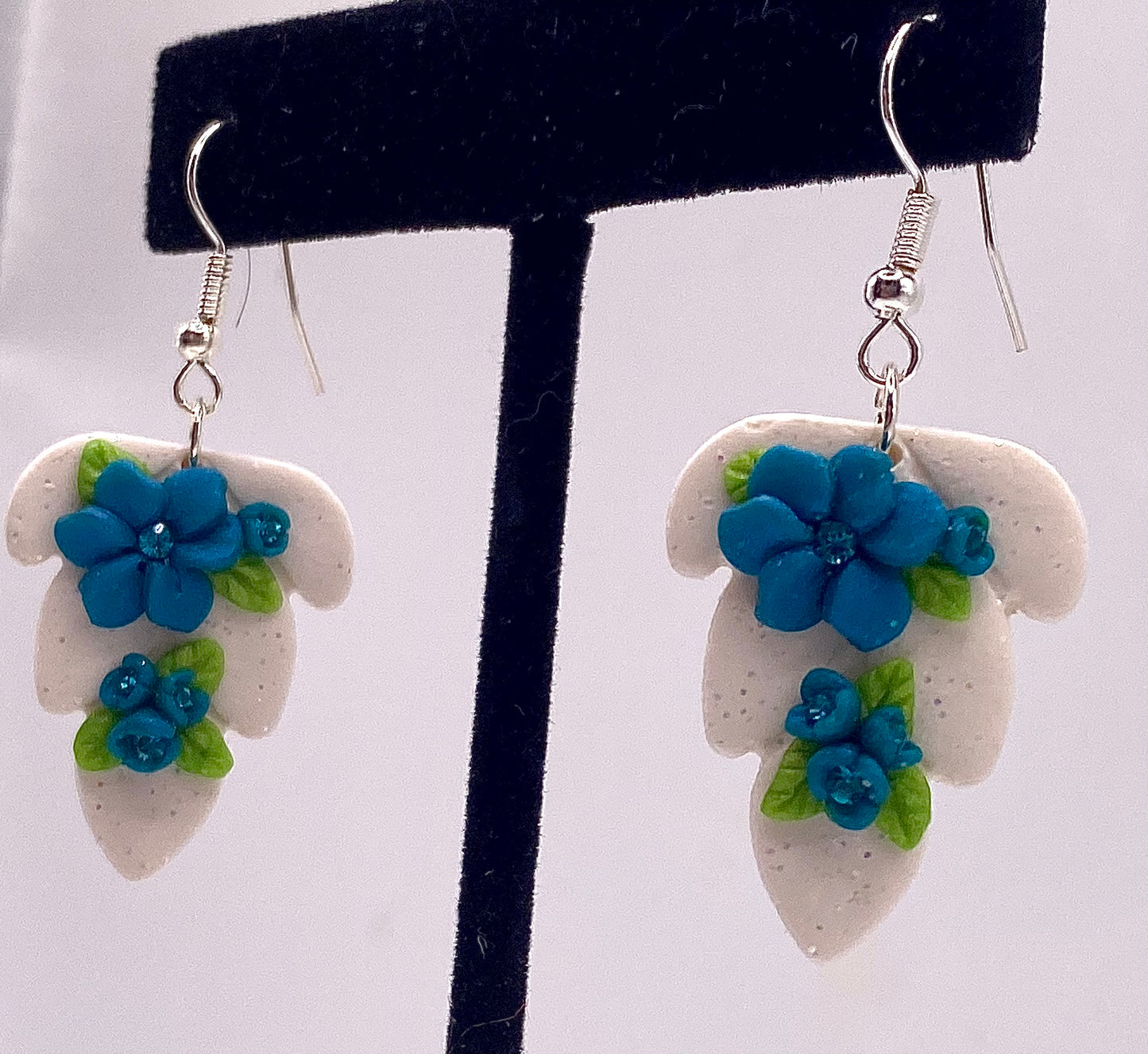 Blue Flower Earrings 003