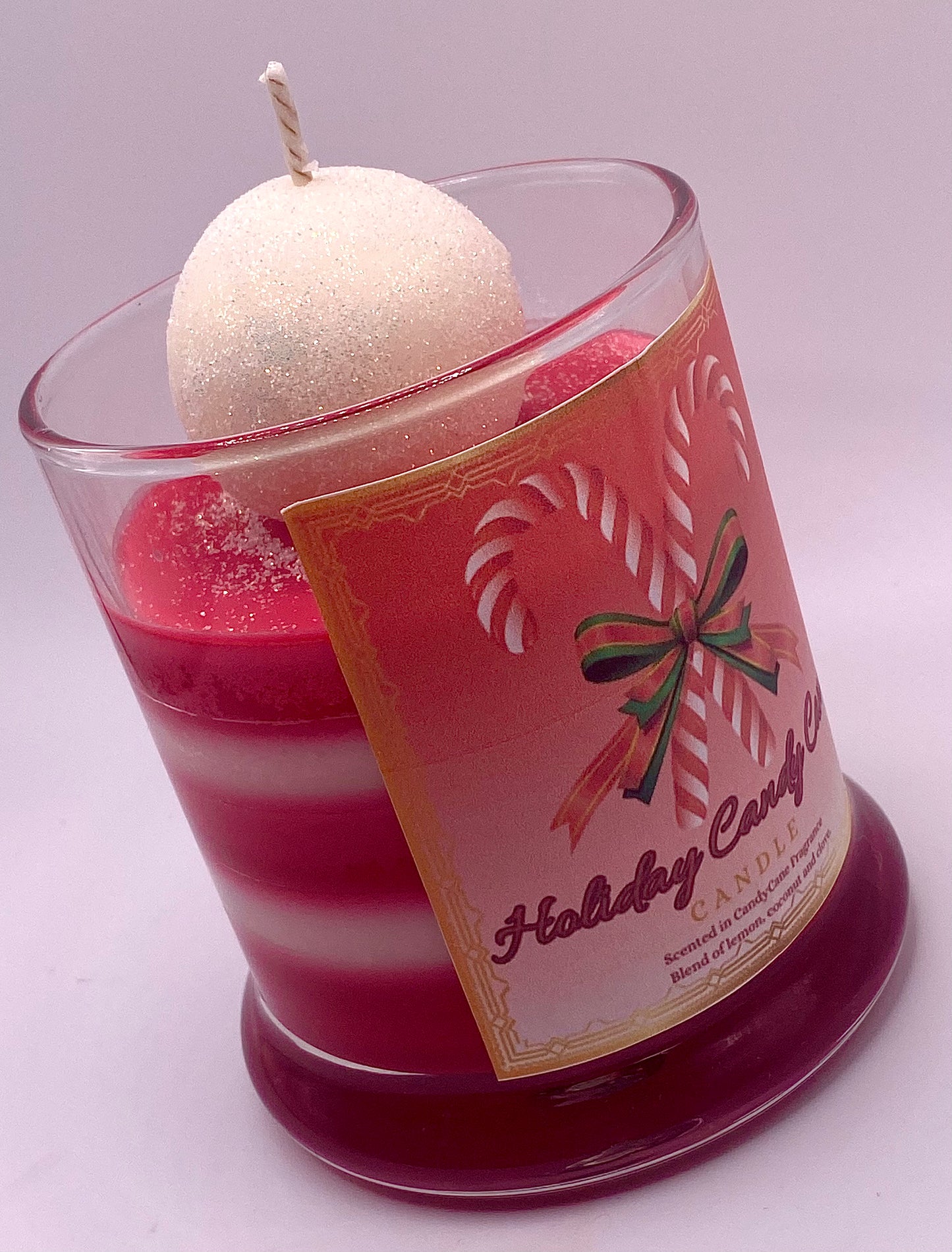 Holiday Candy Cane Candles