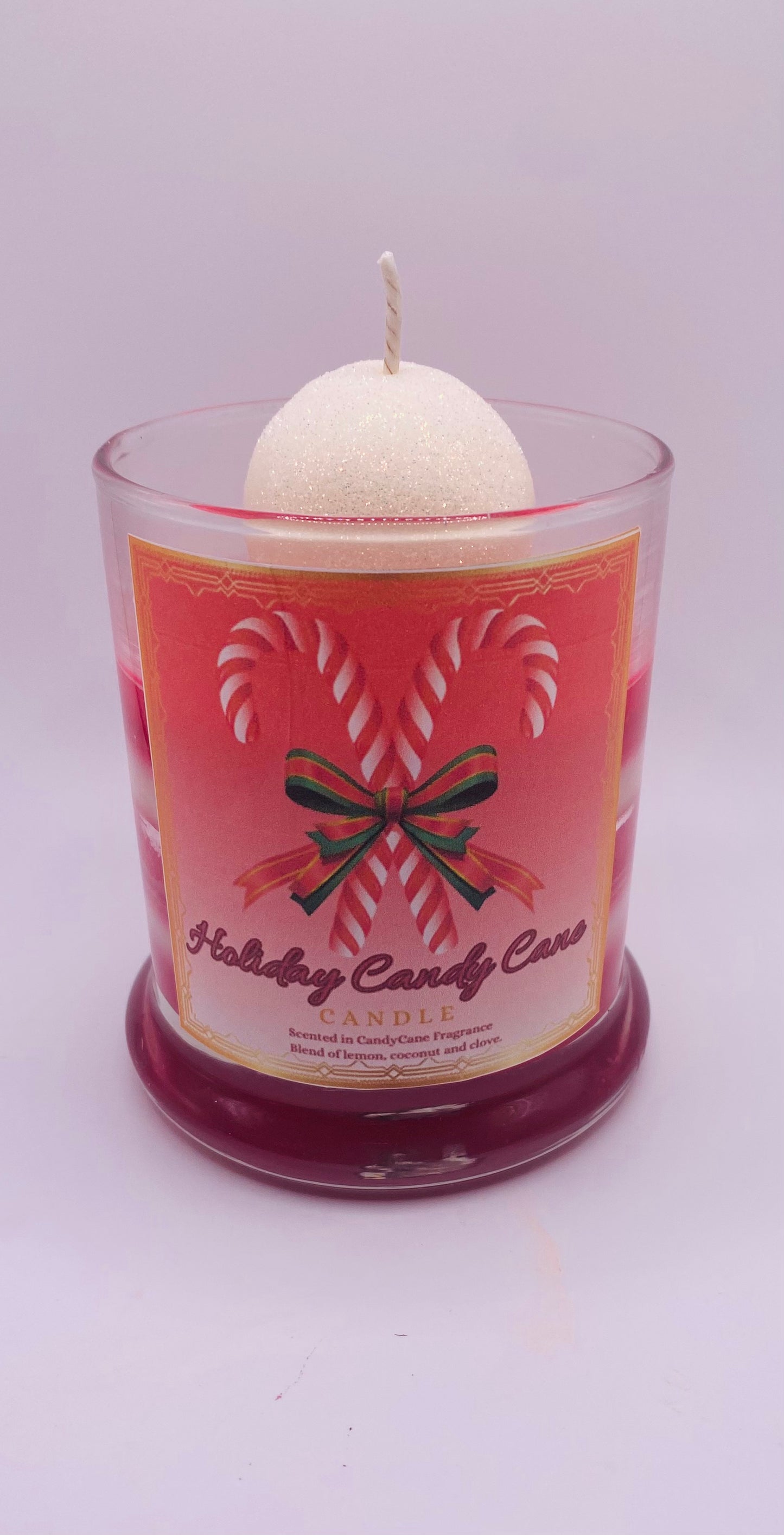 Holiday Candy Cane Candles