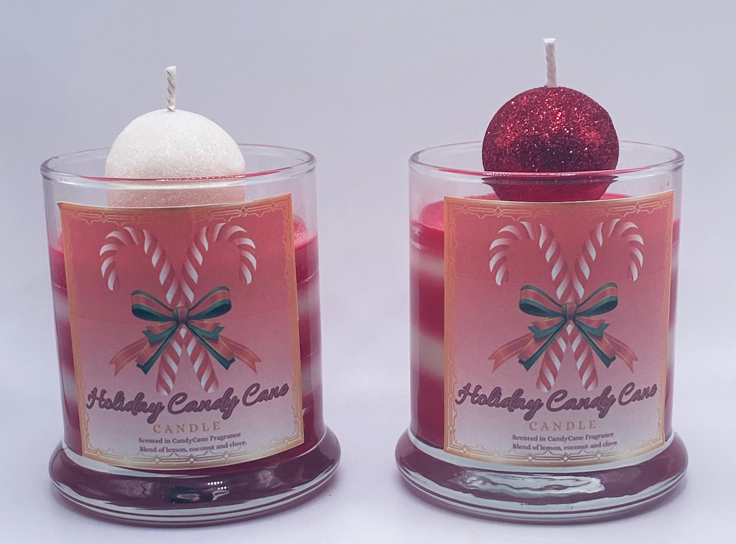 Holiday Candy Cane Candles