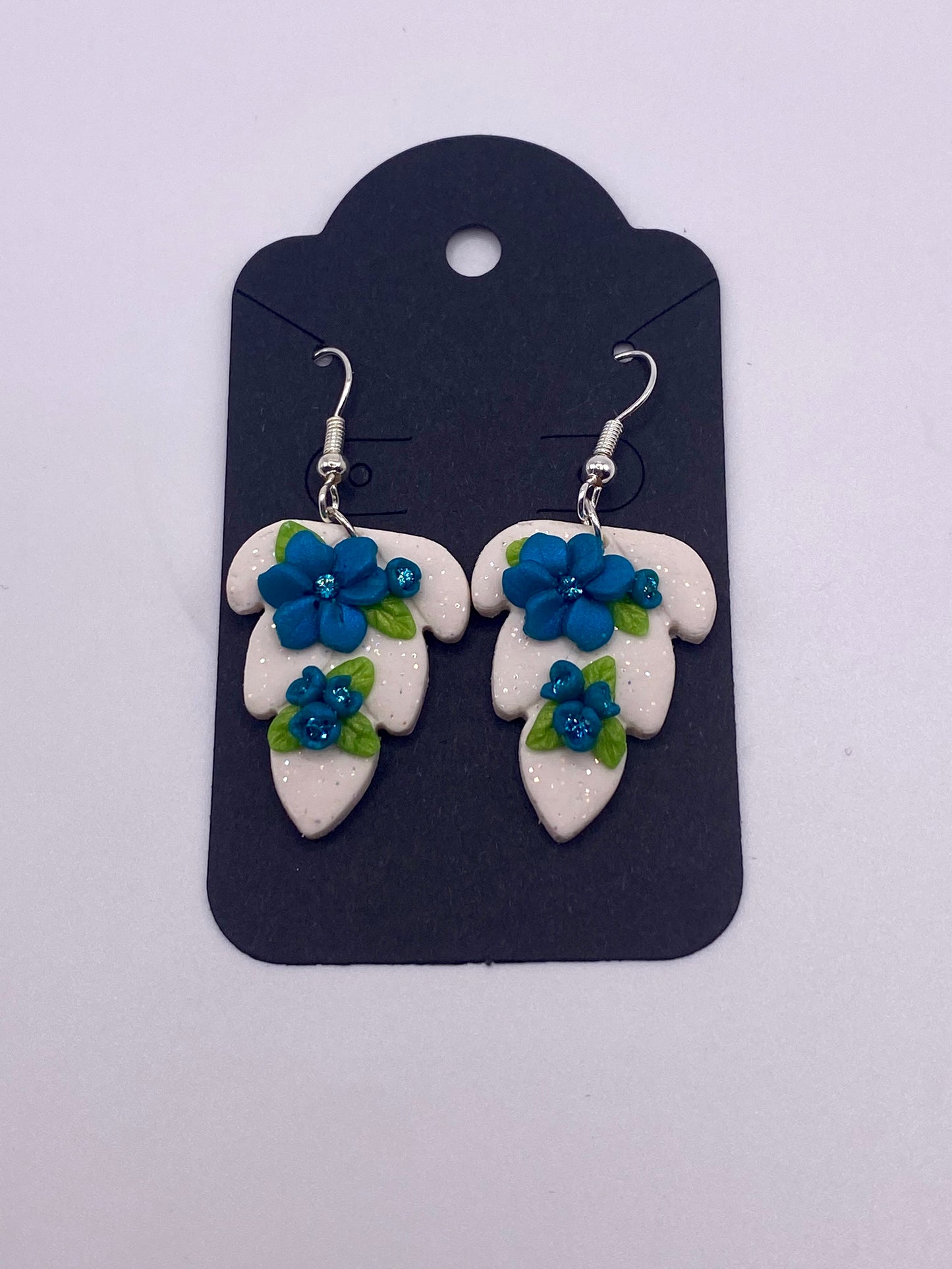 Blue Flower Earrings 003