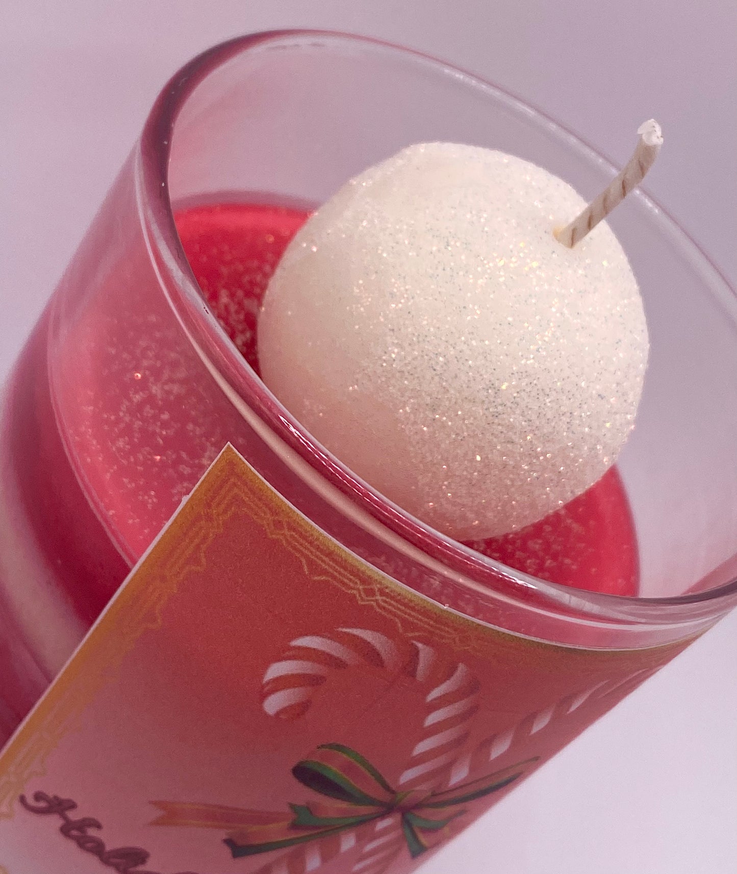 Holiday Candy Cane Candles