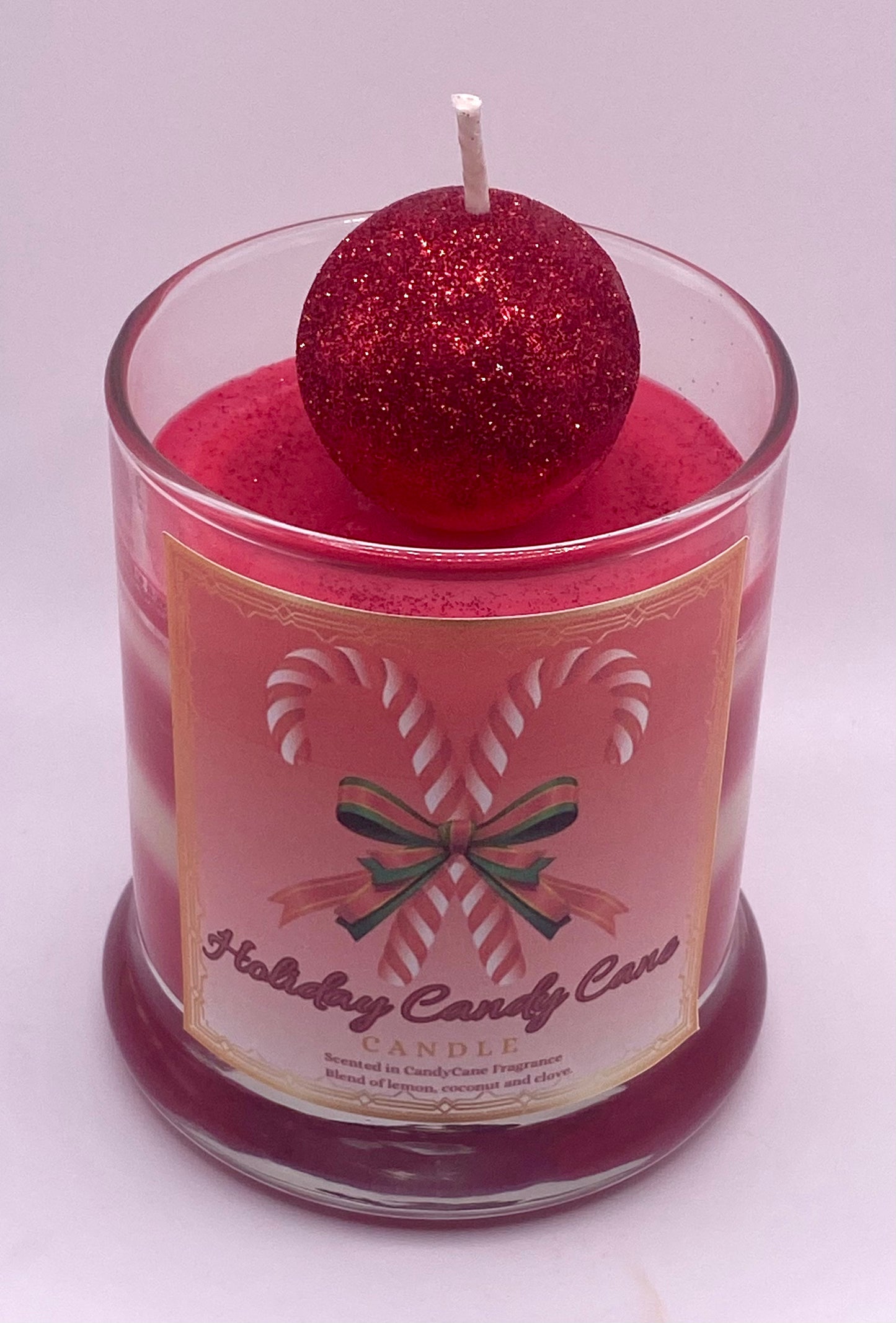 Holiday Candy Cane Candles