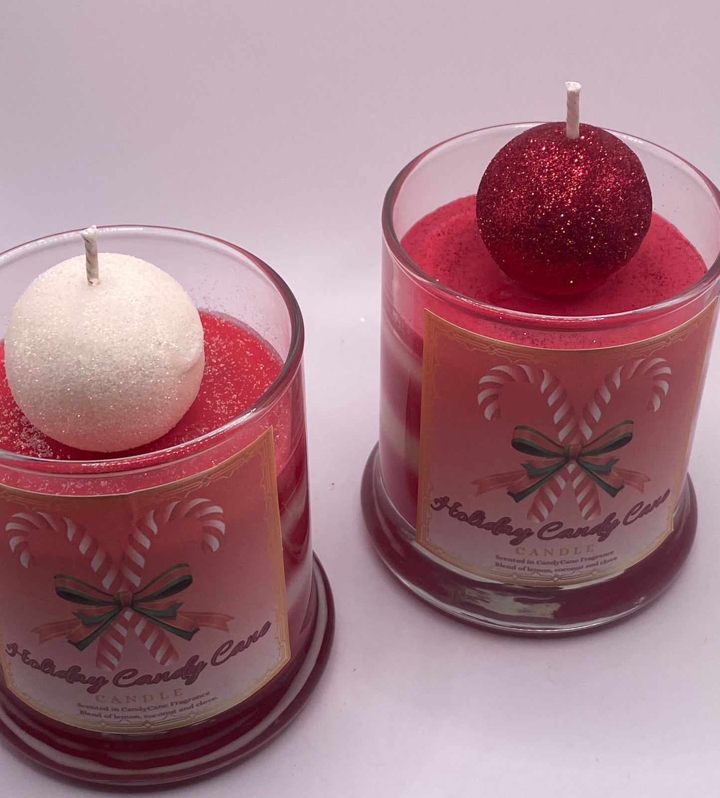 Holiday Candy Cane Candles