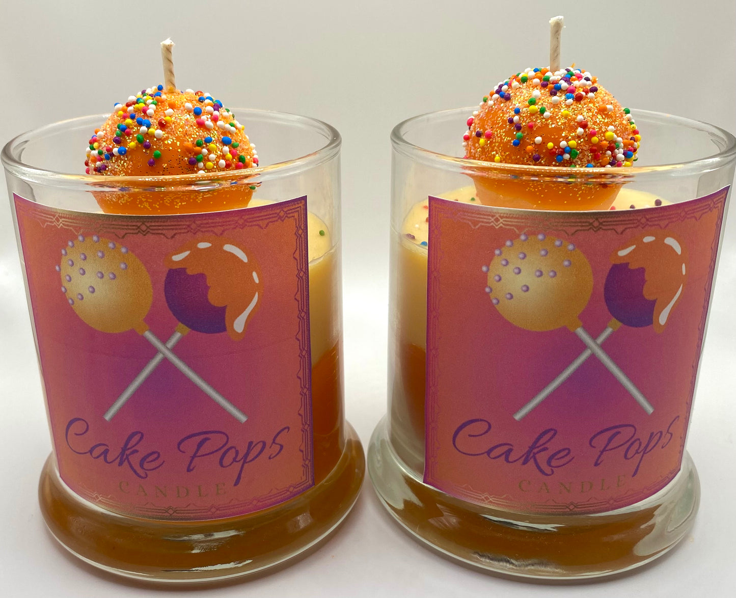 Orange Cake Pop Candles