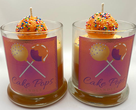 Orange Cake Pop Candles