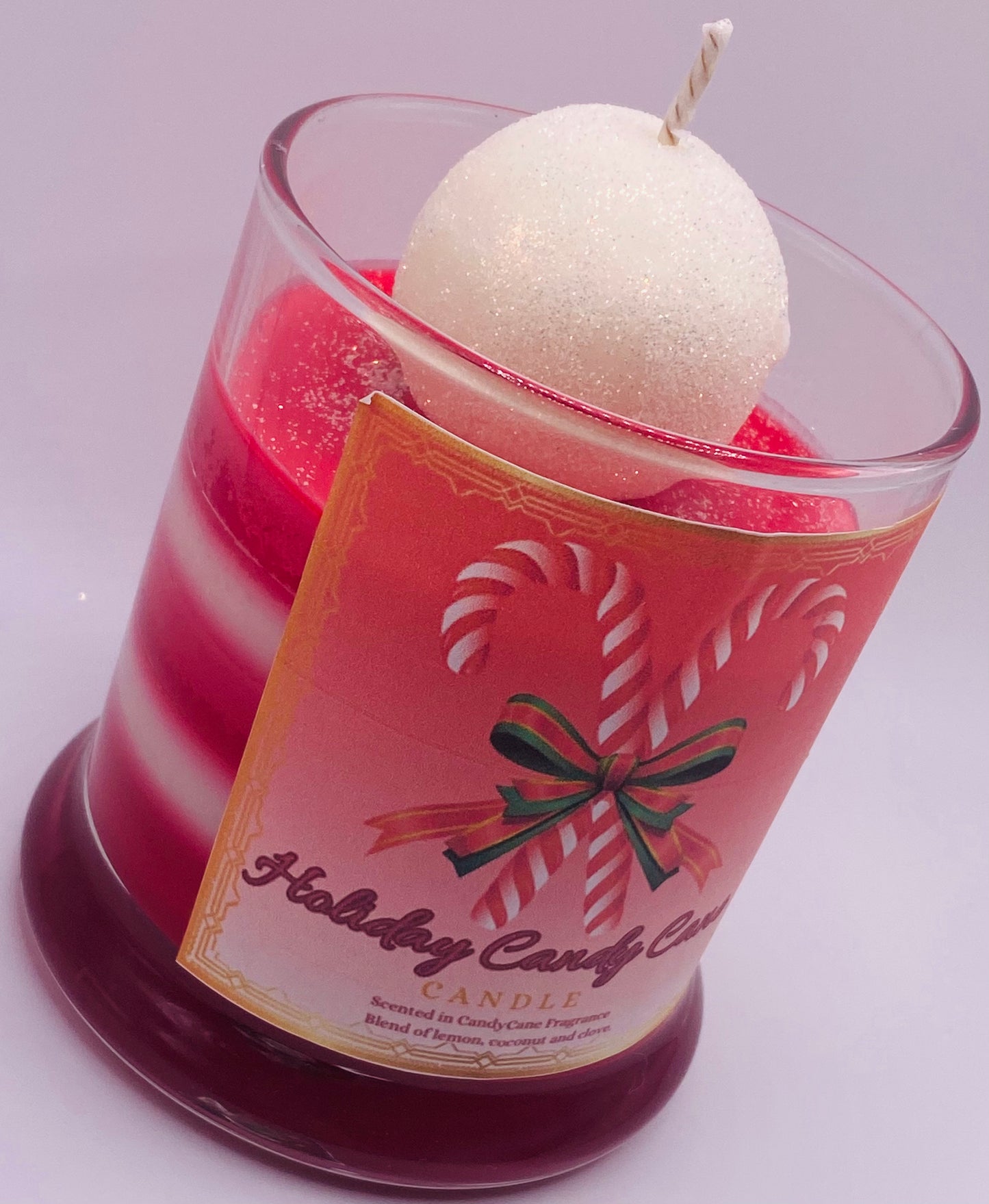 Holiday Candy Cane Candles