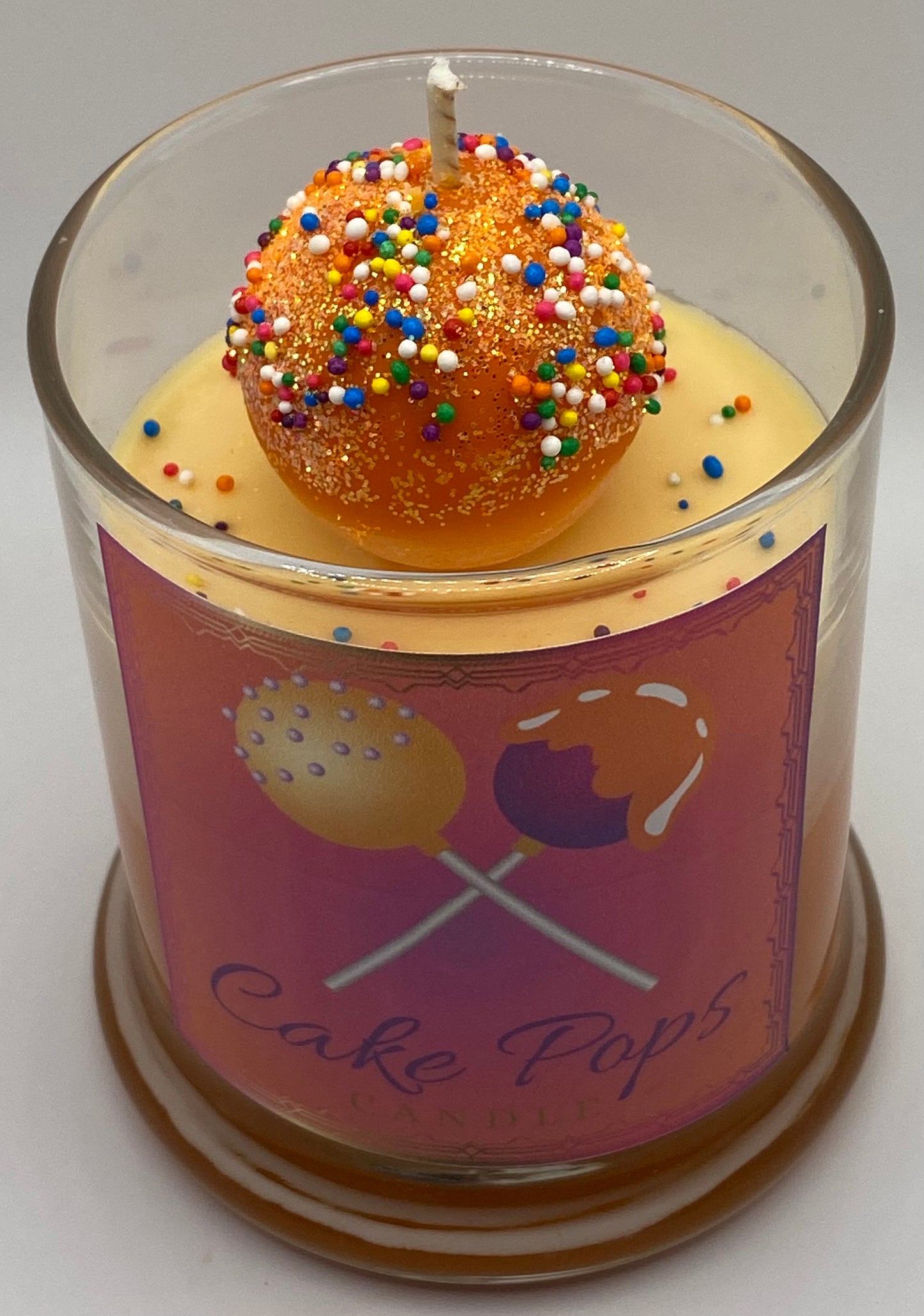 Orange Cake Pop Candles