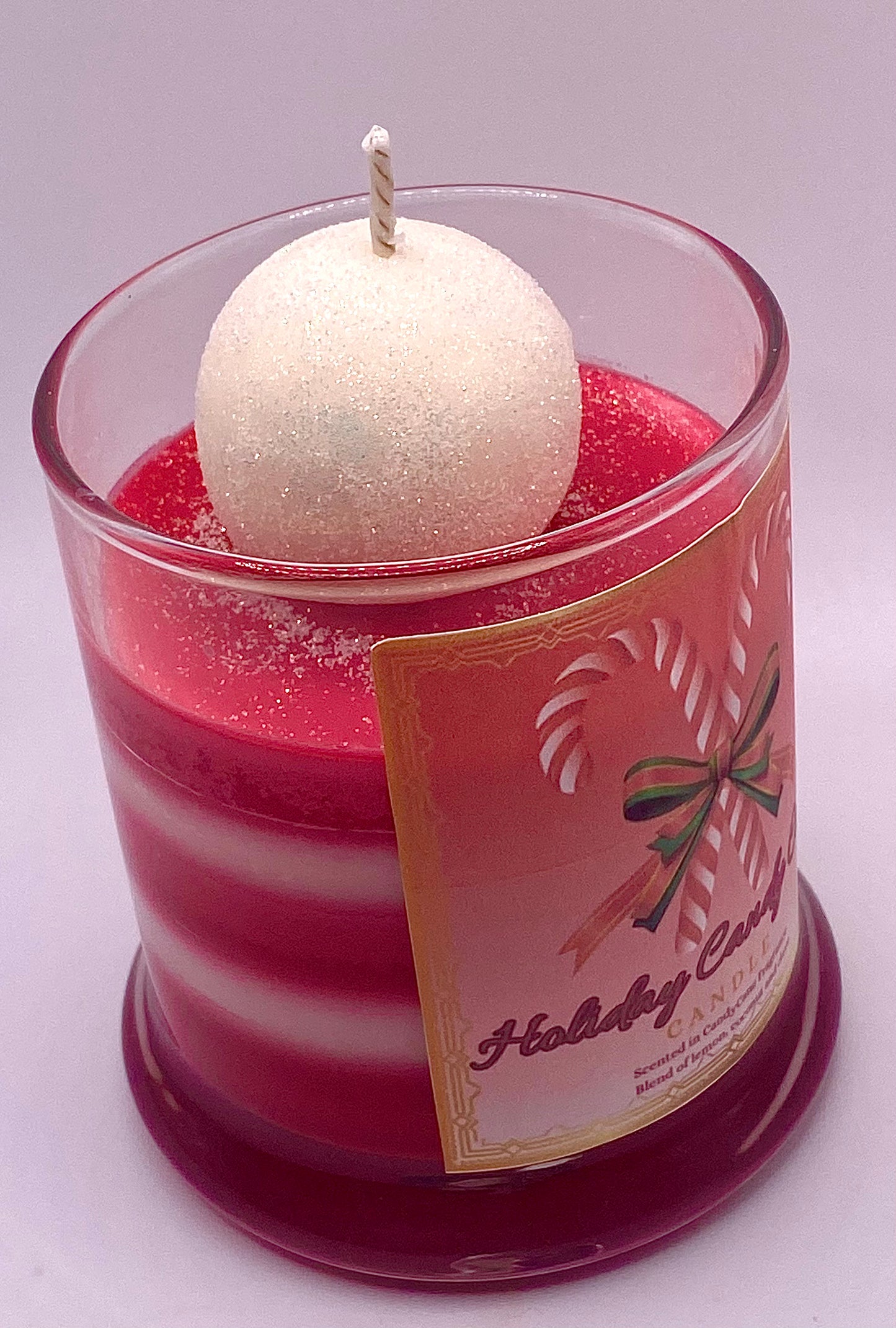 Holiday Candy Cane Candles