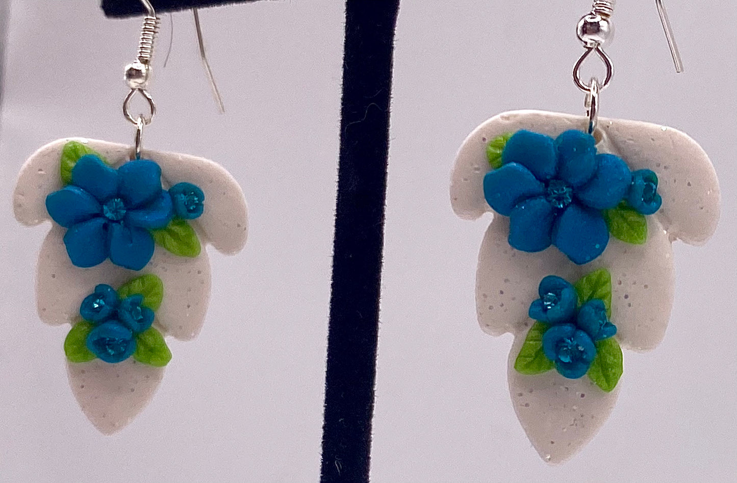 Blue Flower Earrings 003