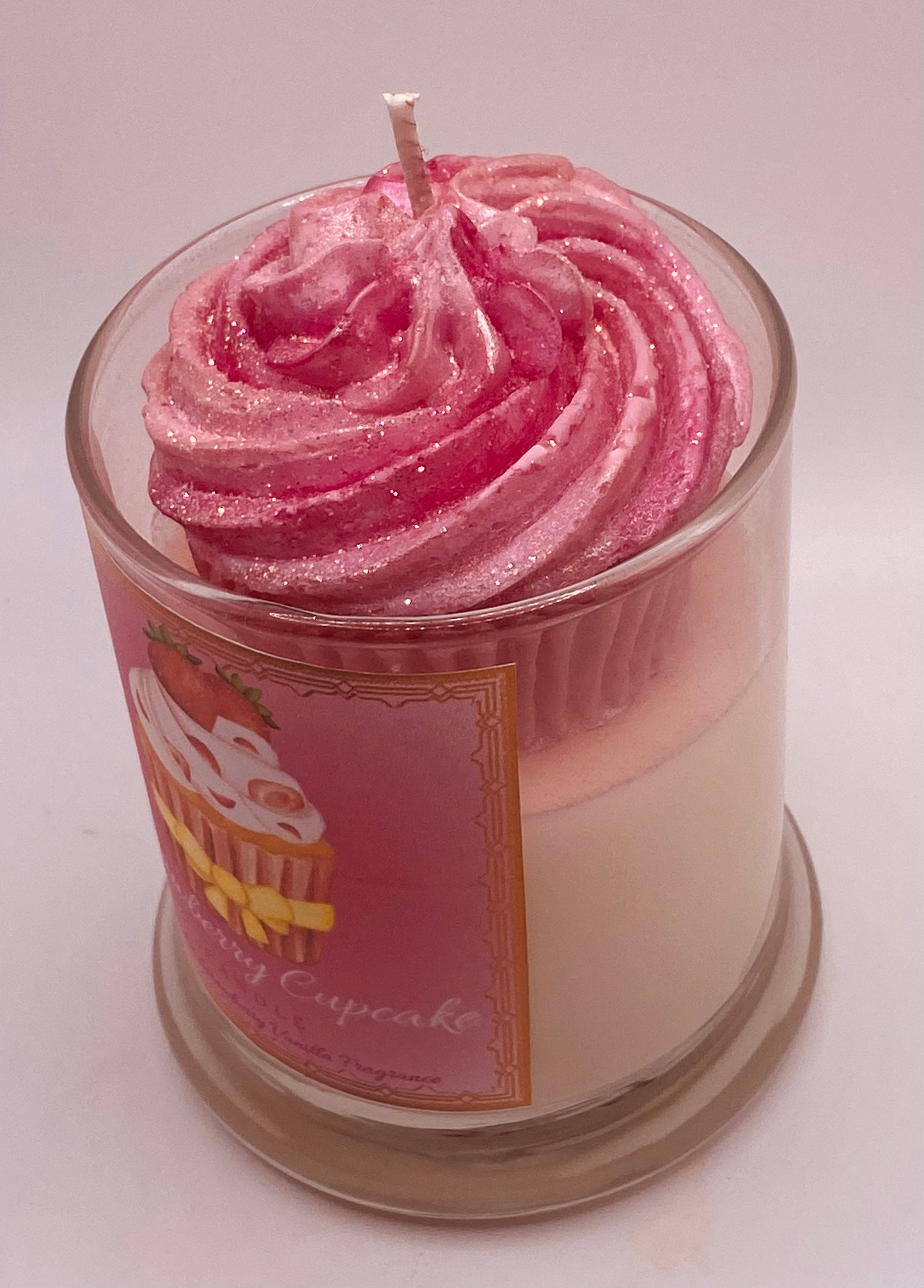 Strawberry Cupcake Candle