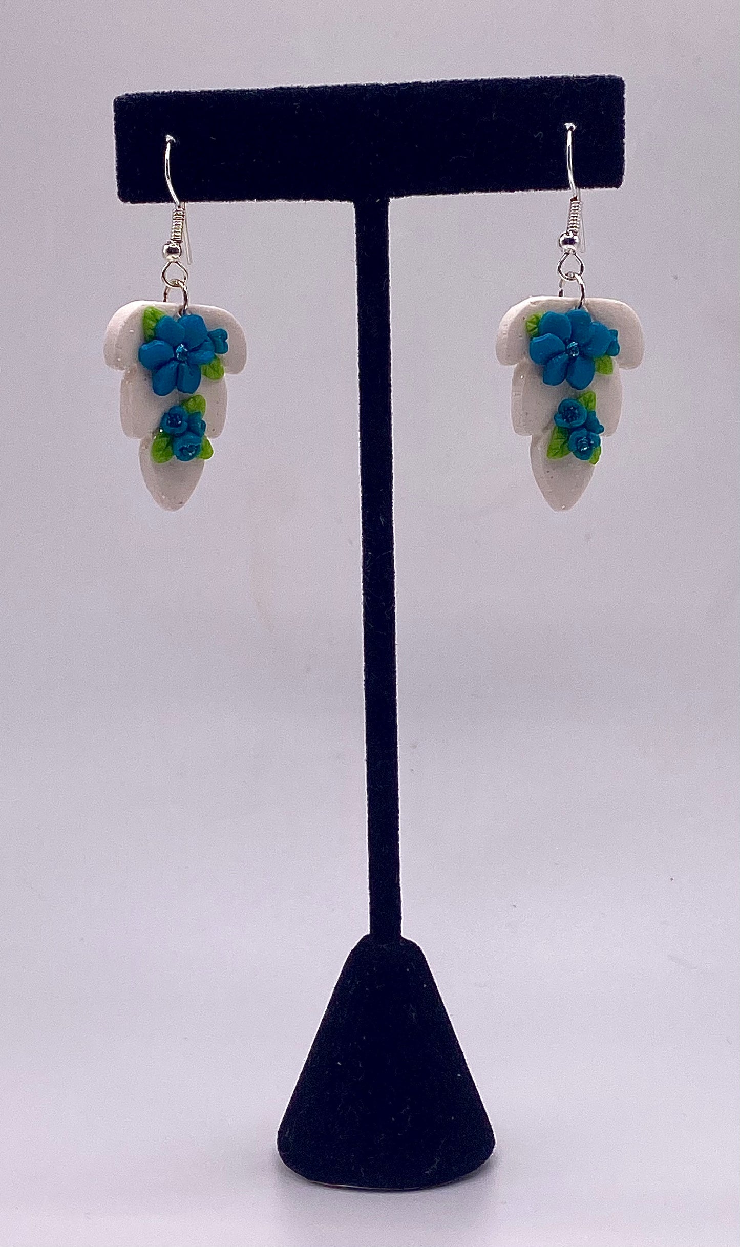 Blue Flower Earrings 003