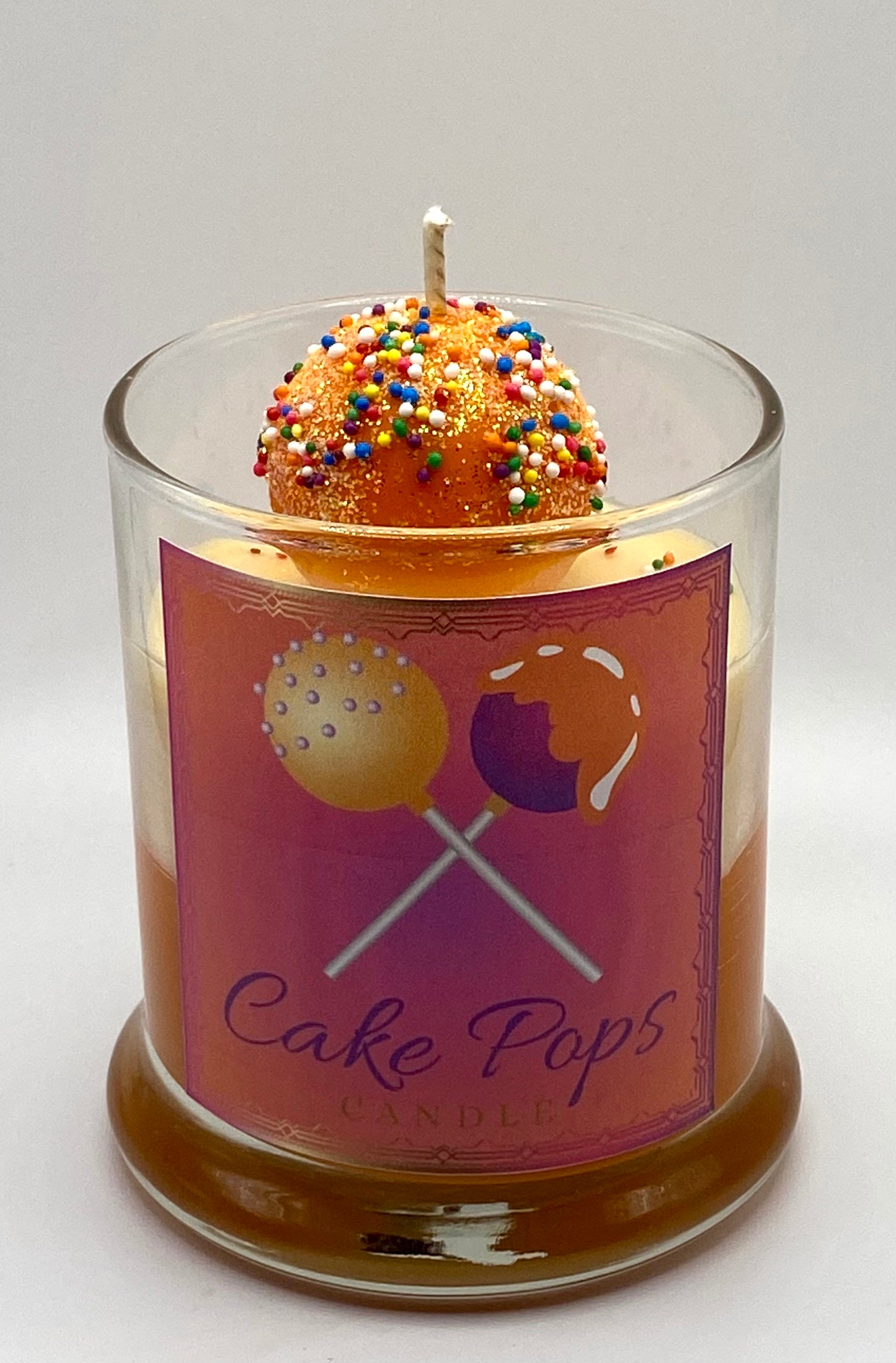 Orange Cake Pop Candles