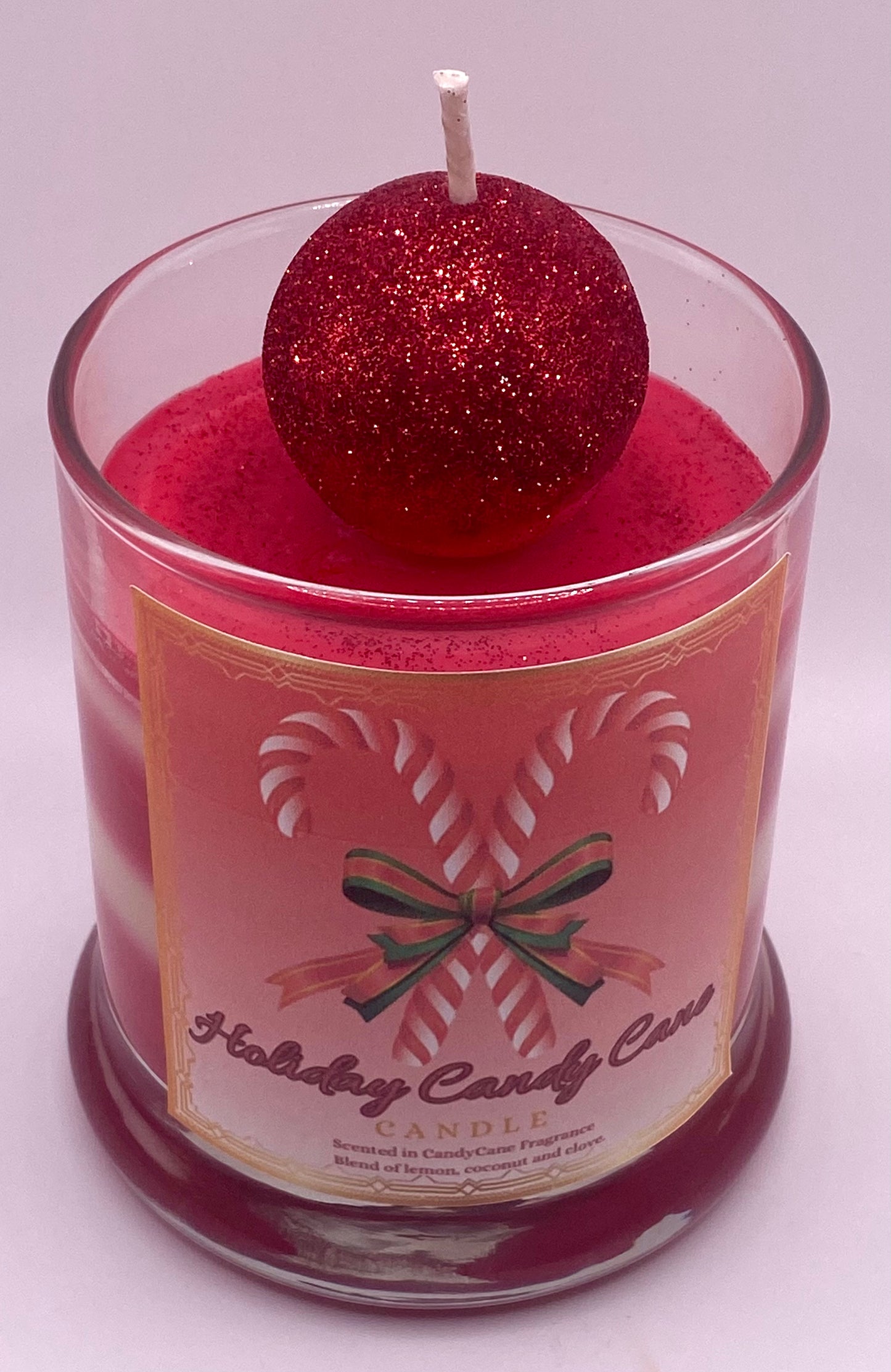 Holiday Candy Cane Candles