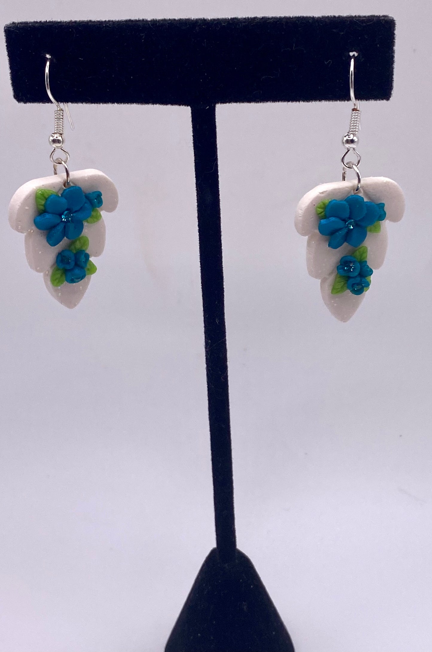 Blue Flower Earrings 003