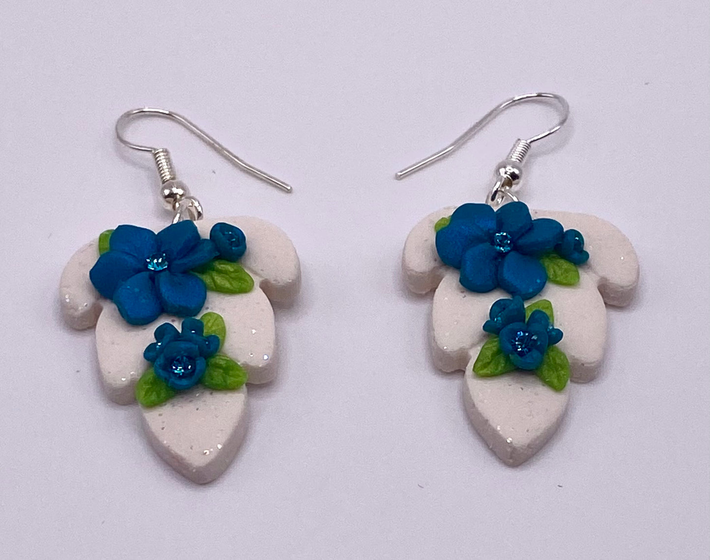 Blue Flower Earrings 003