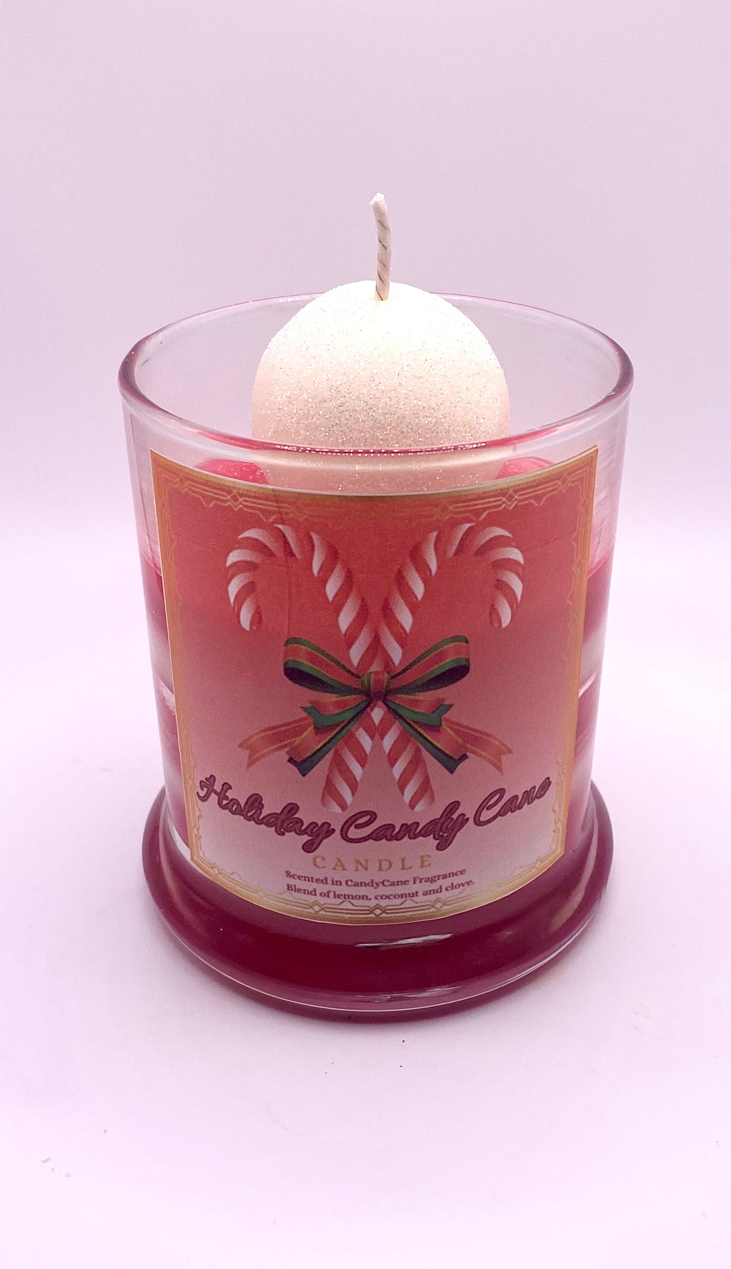 Holiday Candy Cane Candles